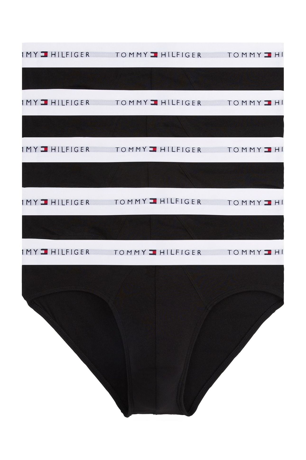 5-PACK SIGNATURE LOGO WAISTBAND BRIEFS BLACK 1