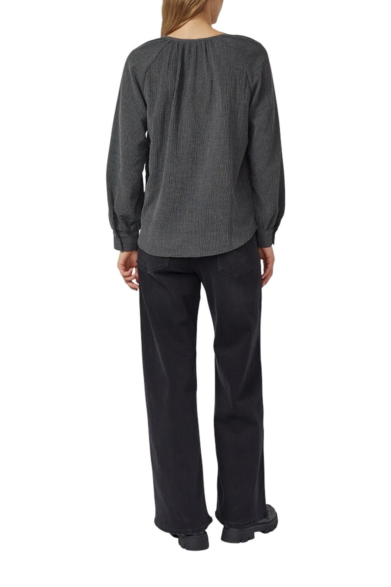 S.OLIVER BLOUSES GREY/BLACK 3