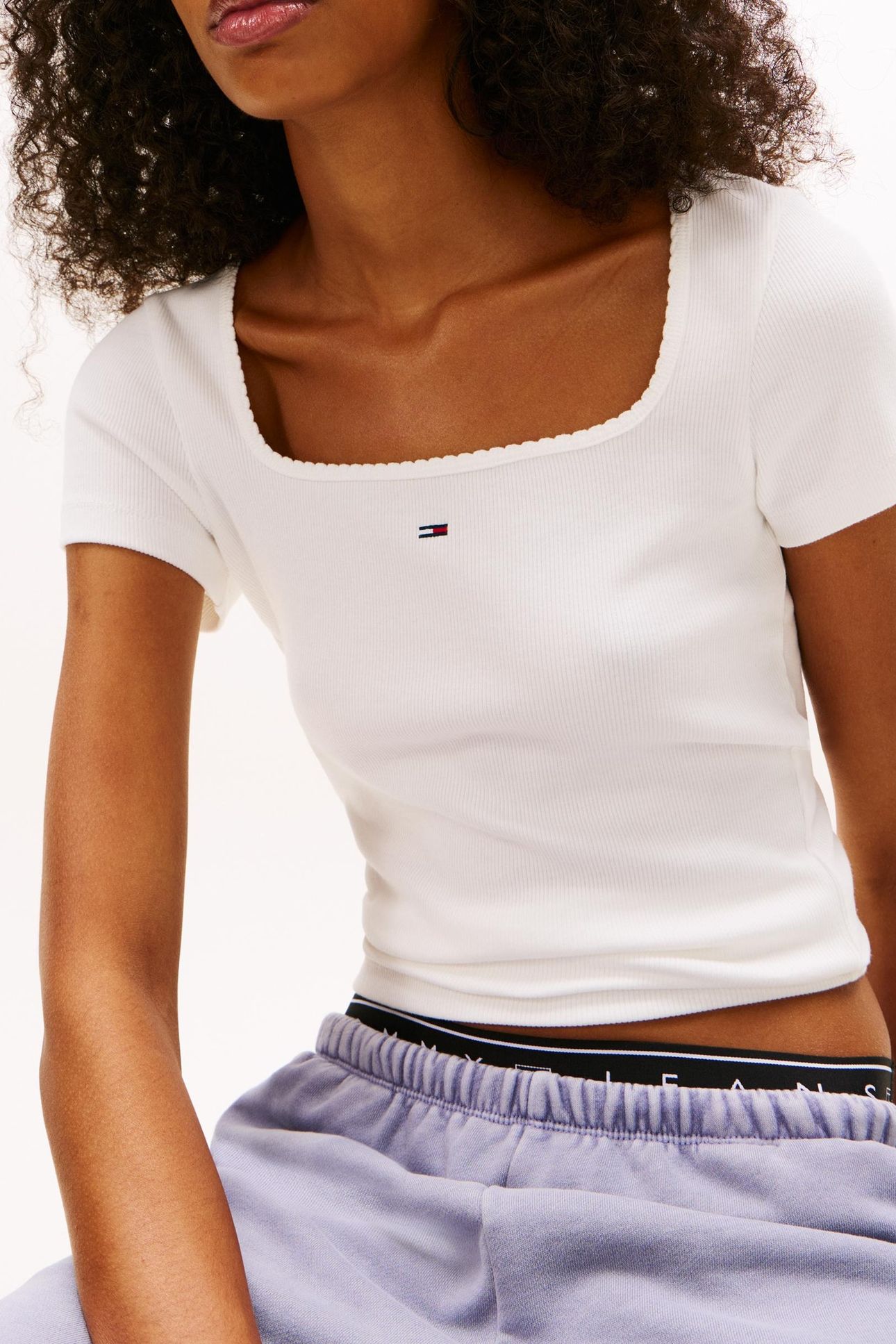 SLIM SOFT RIB T-SHIRT ECRU 5