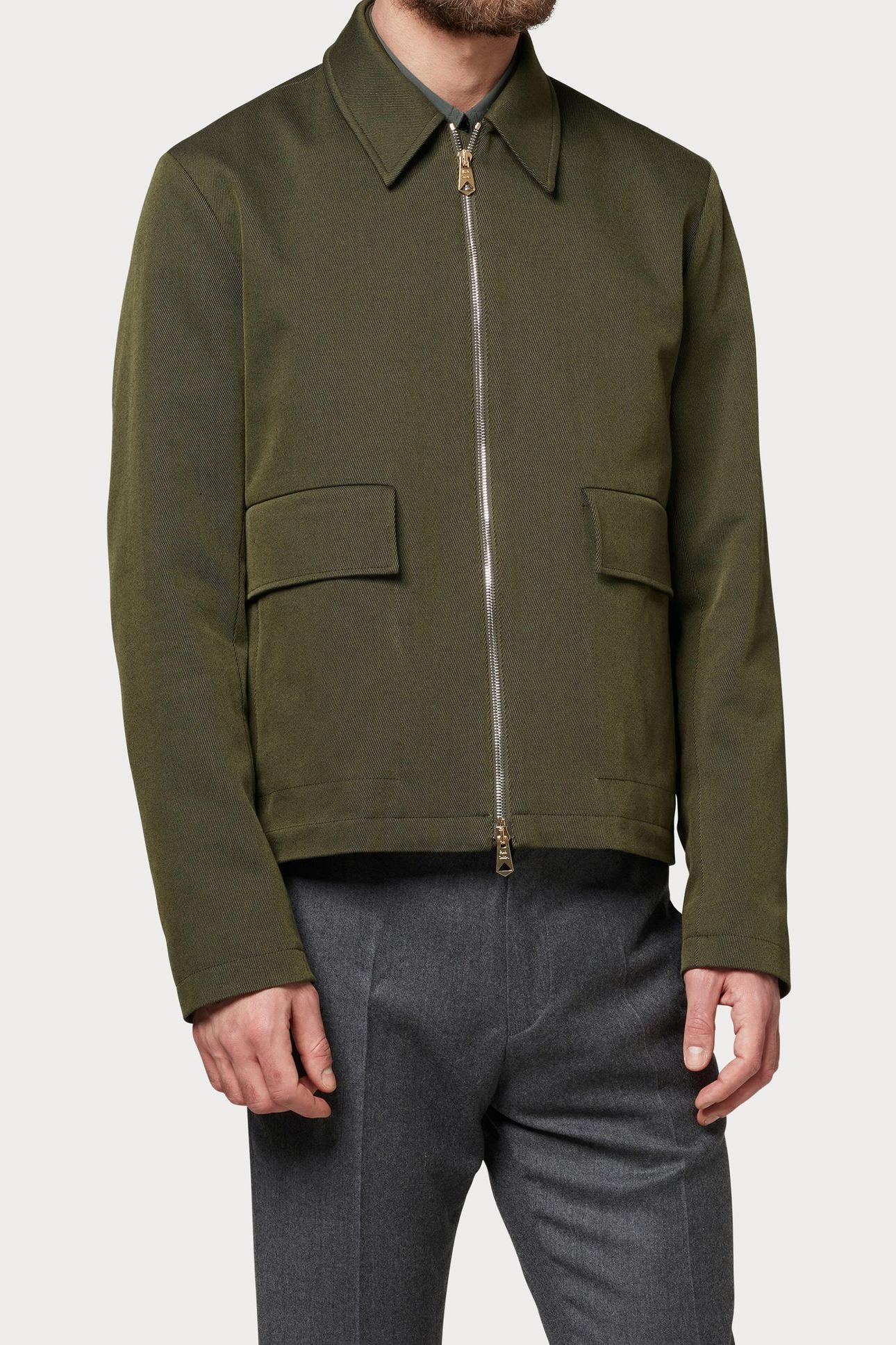 REGULAR FIT JACKET MILITARY GREEN 3