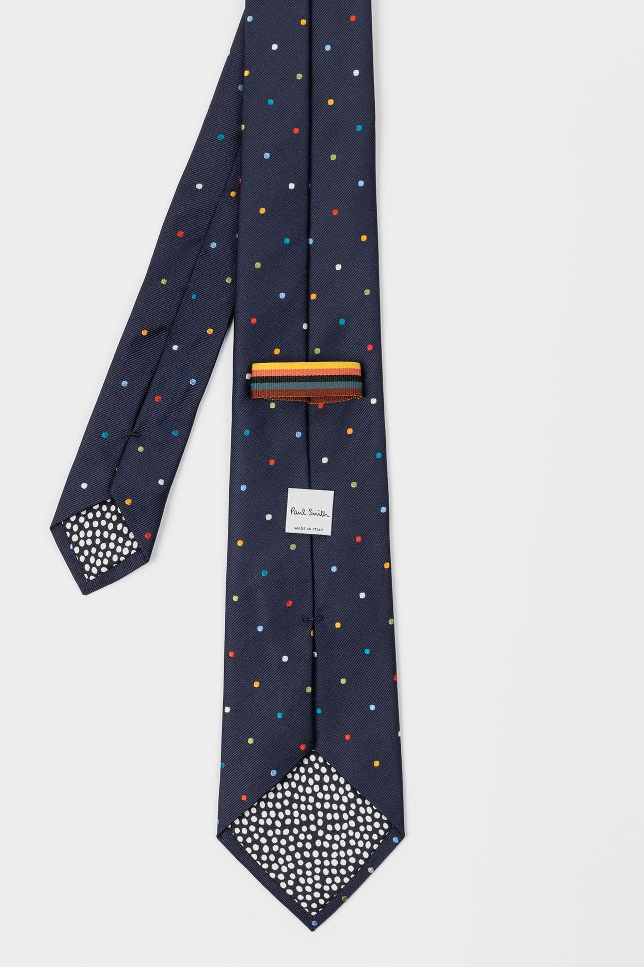 TIE MULTICOLR SPOT NAVY 4