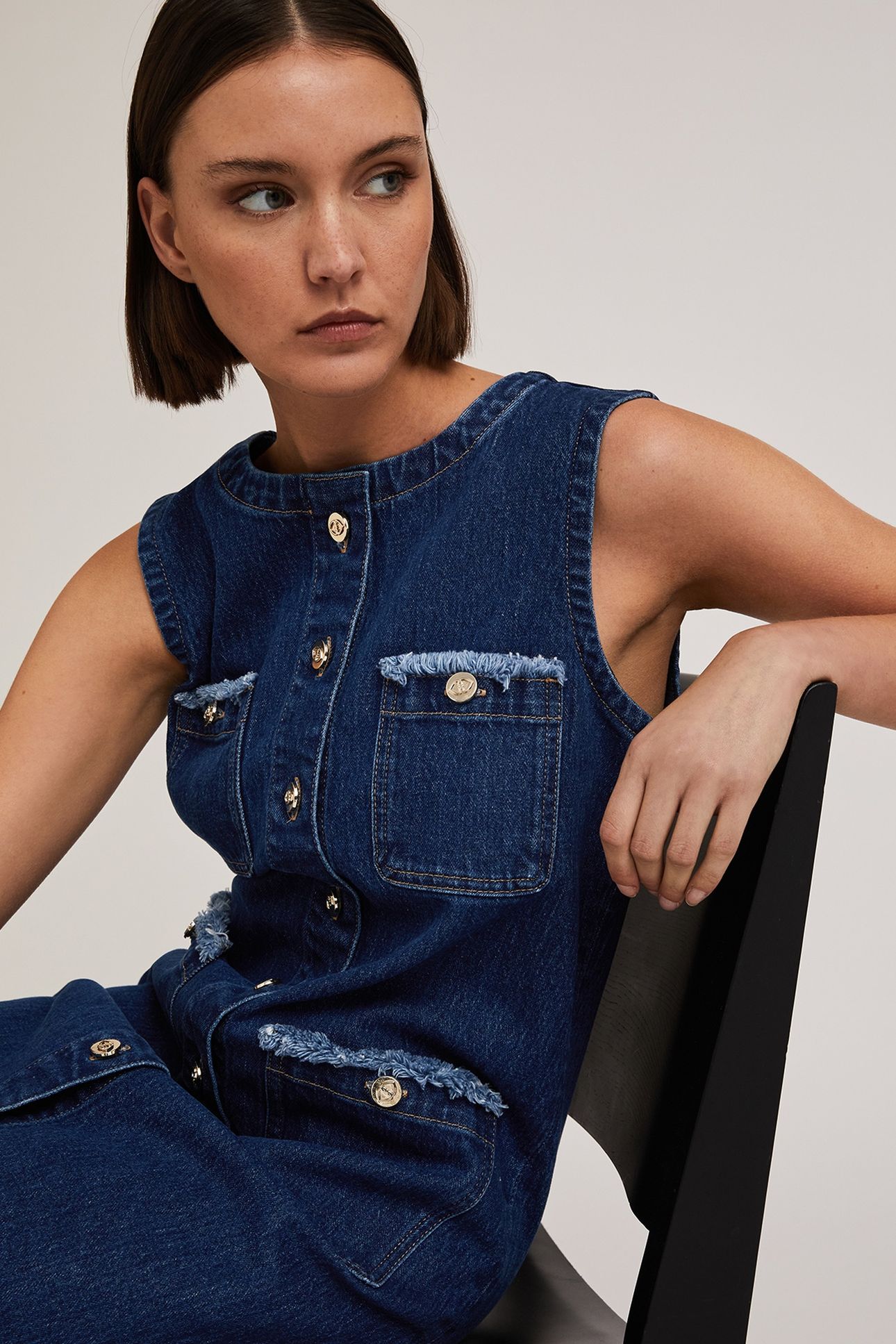 DENIM CHEMISIER DRESS BLUE 4