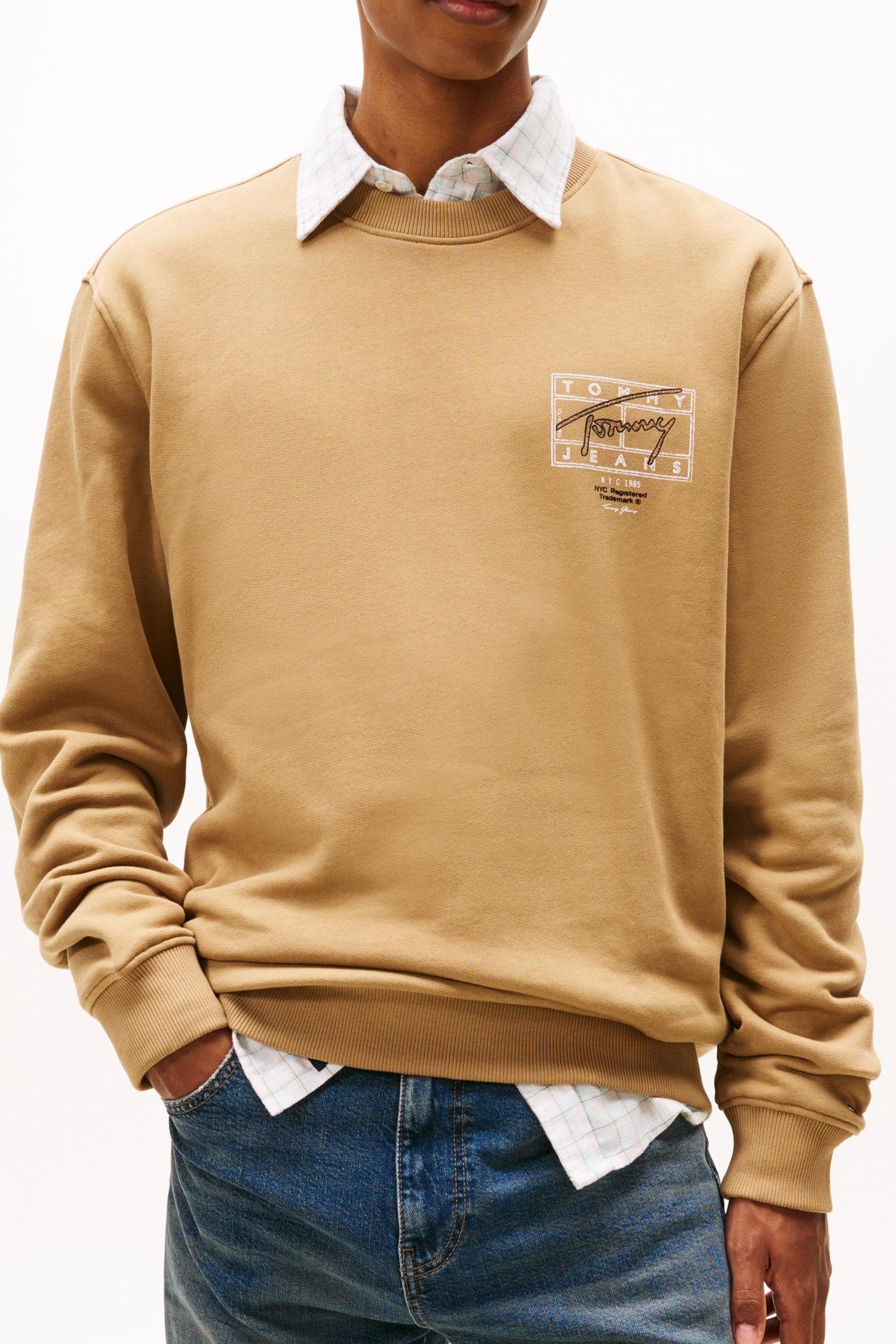 REGULAR ENTRY DNA PULLOVER SWEATSHIRT DARK DUNE 1