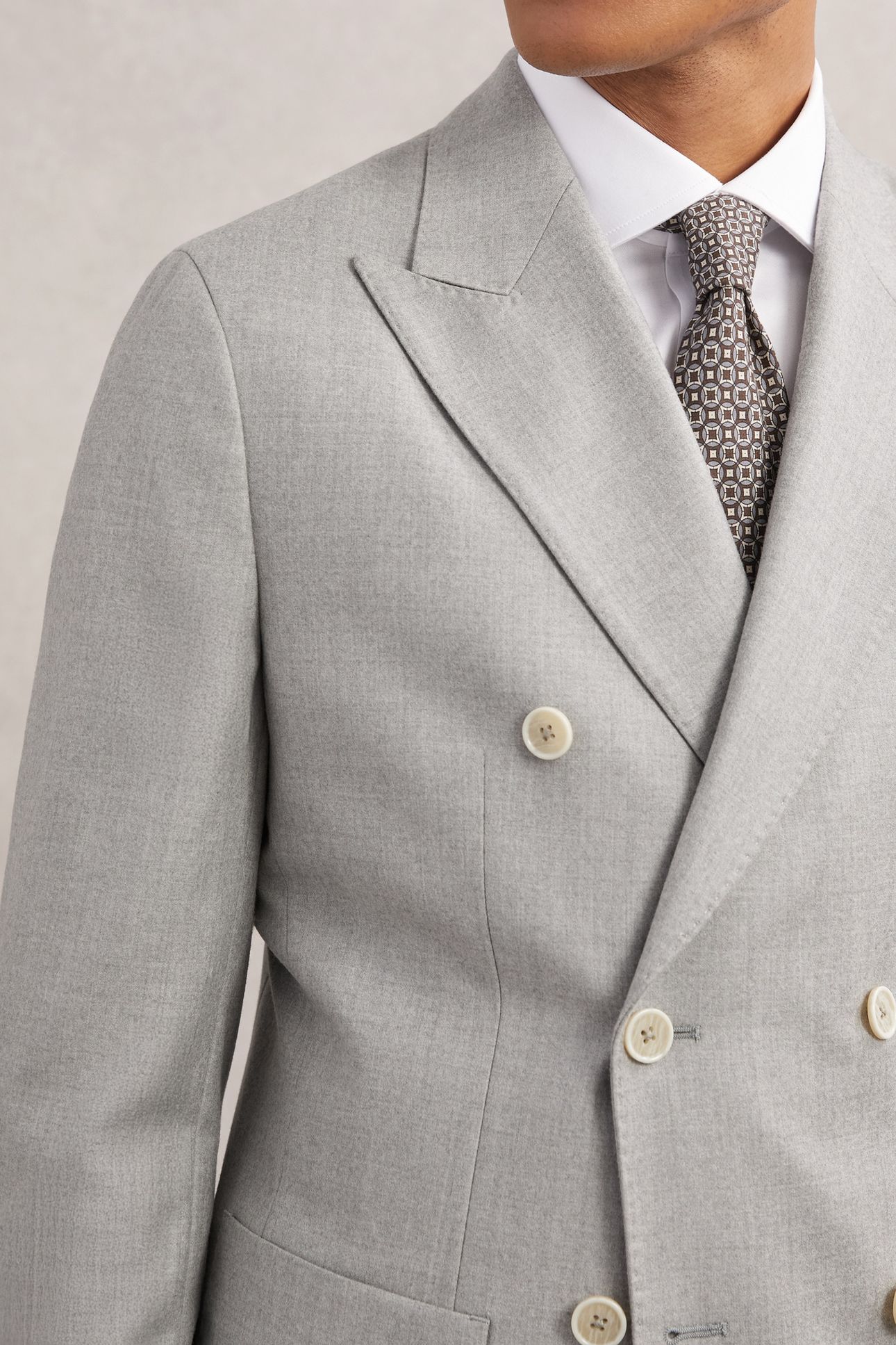 DB PEAK FLANNEL BLAZER SOFT GREY 5
