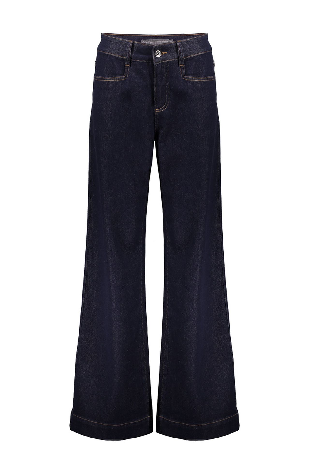 JEANS FLAIR DARK BLUE DENIM STONEWASH 1