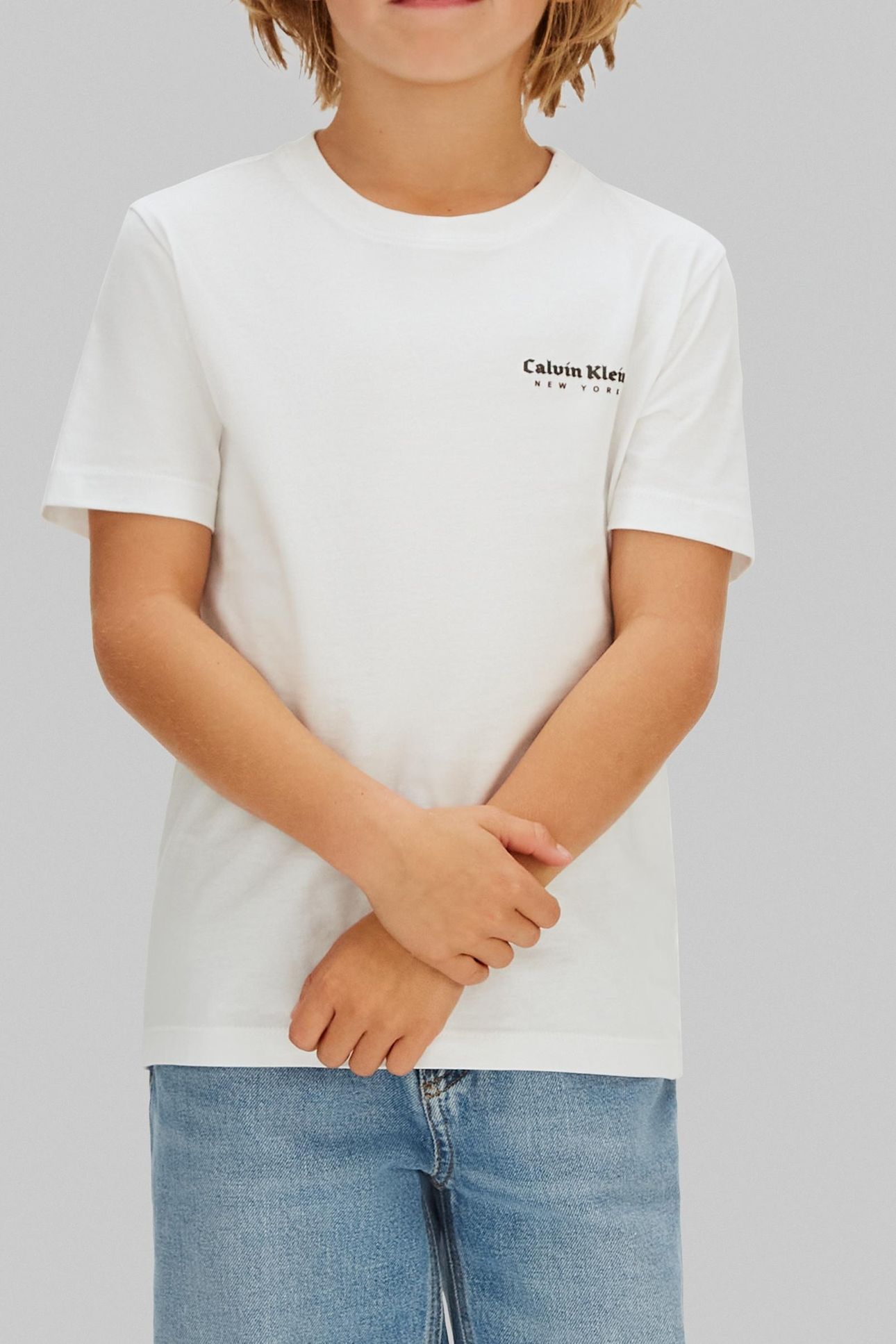 BOYS MINIMAL LOGO S/S T-SHIRT BRIGHT WHITE 2