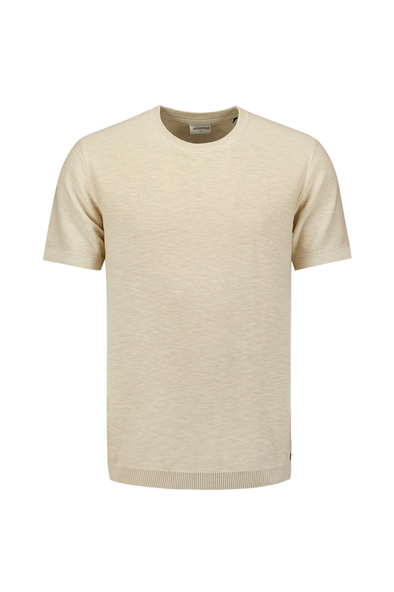 PULLOVER SHORT SLEEVE CREWNECK SOLID SLUB KNIT CEMENT 4