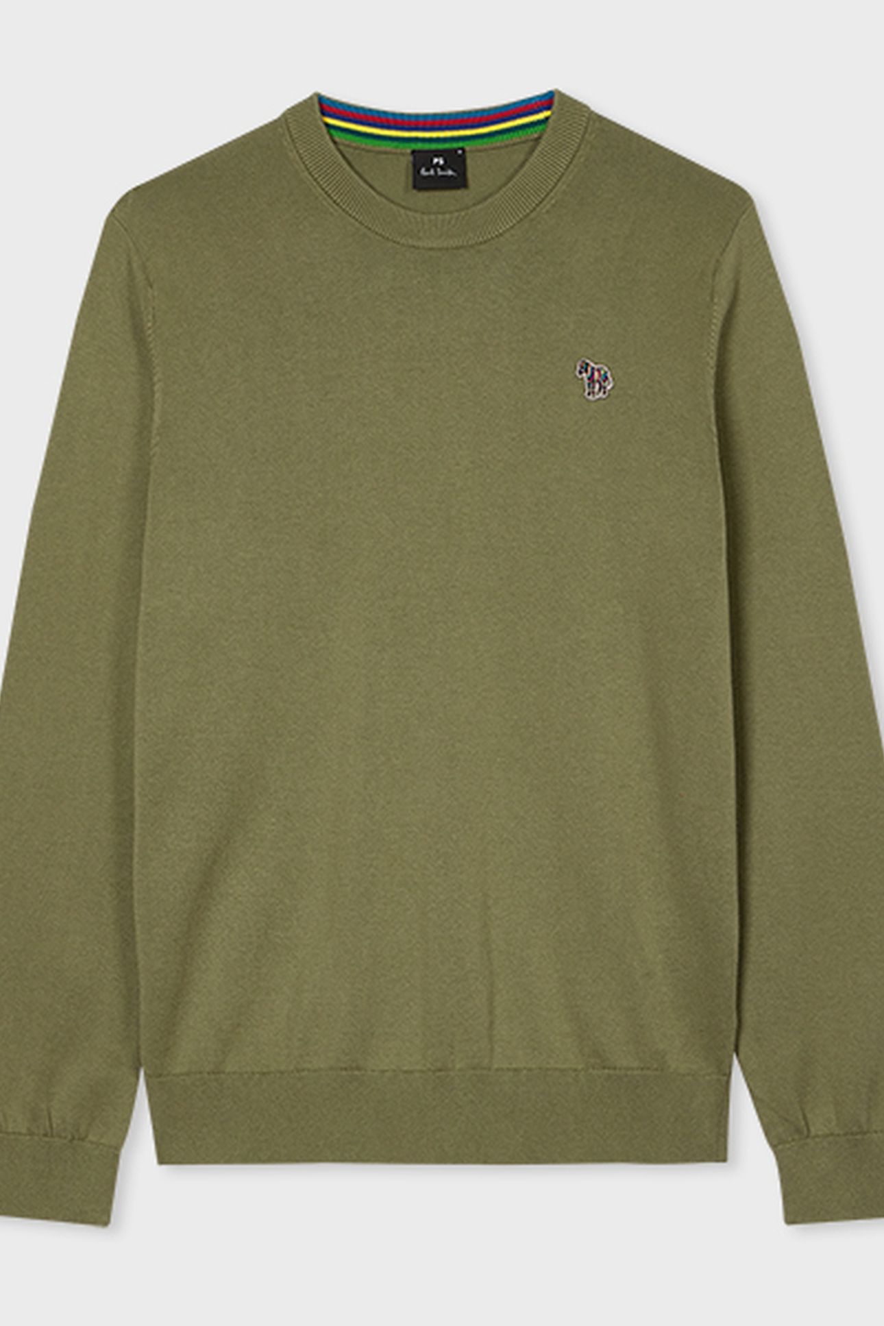 SWEATER CREW NECK ZEB BAD LT GREYISH GREEN 2