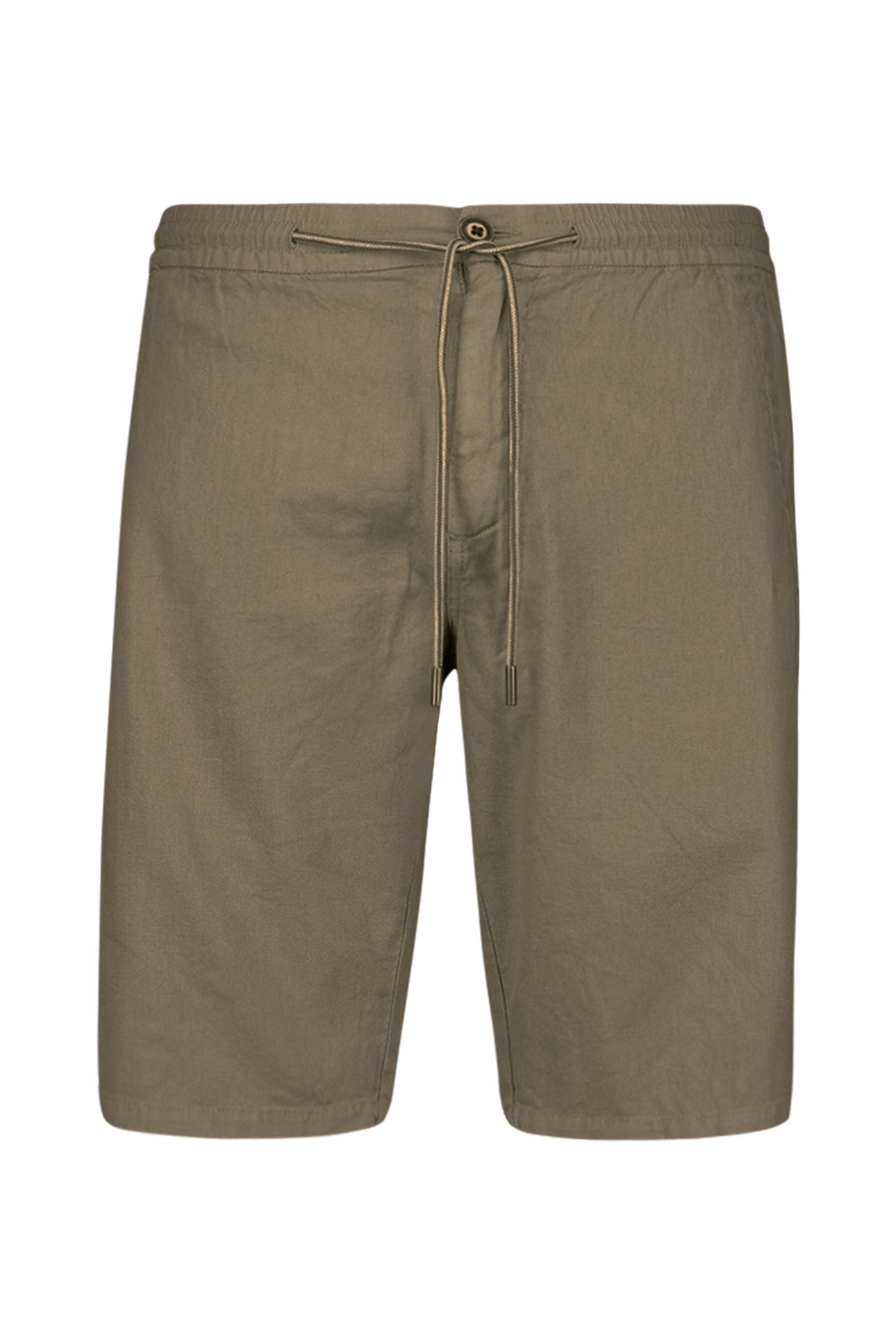 SHORT CHINO WITH LINEN GARMENT DYED LIGHT ARMY 3