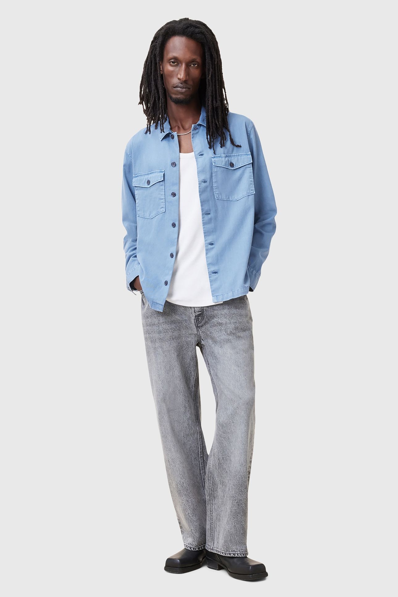 SPOTTER LS SHIRT STATIC BLUE 1