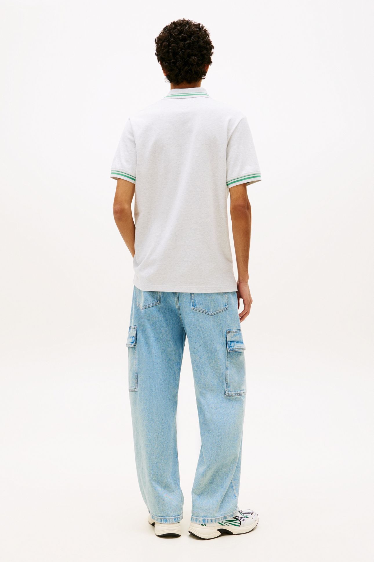 REGULAR TIPPED POLO ICE GREY HEATHER 2