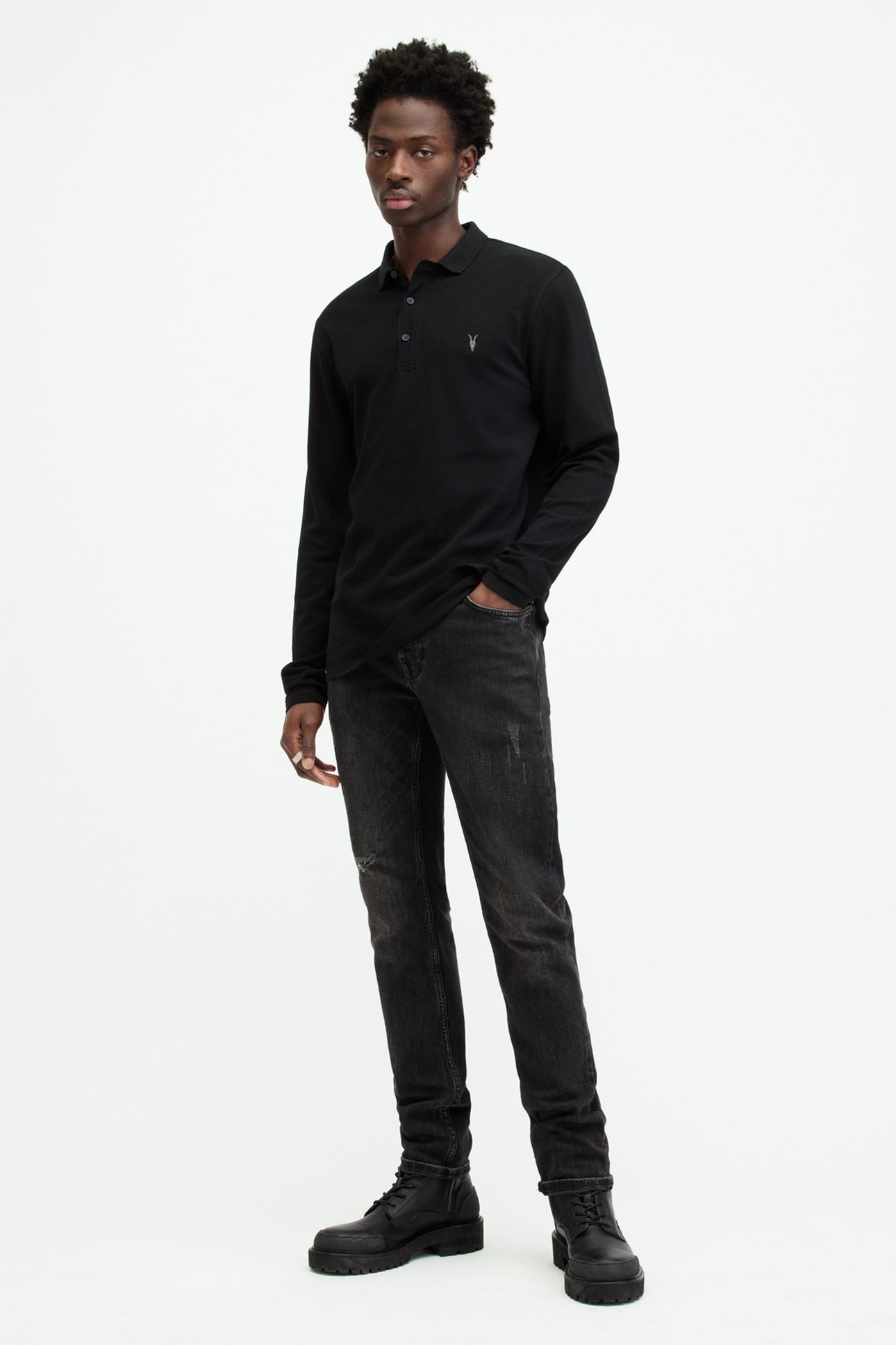 REFORM LS POLO BLACK 3