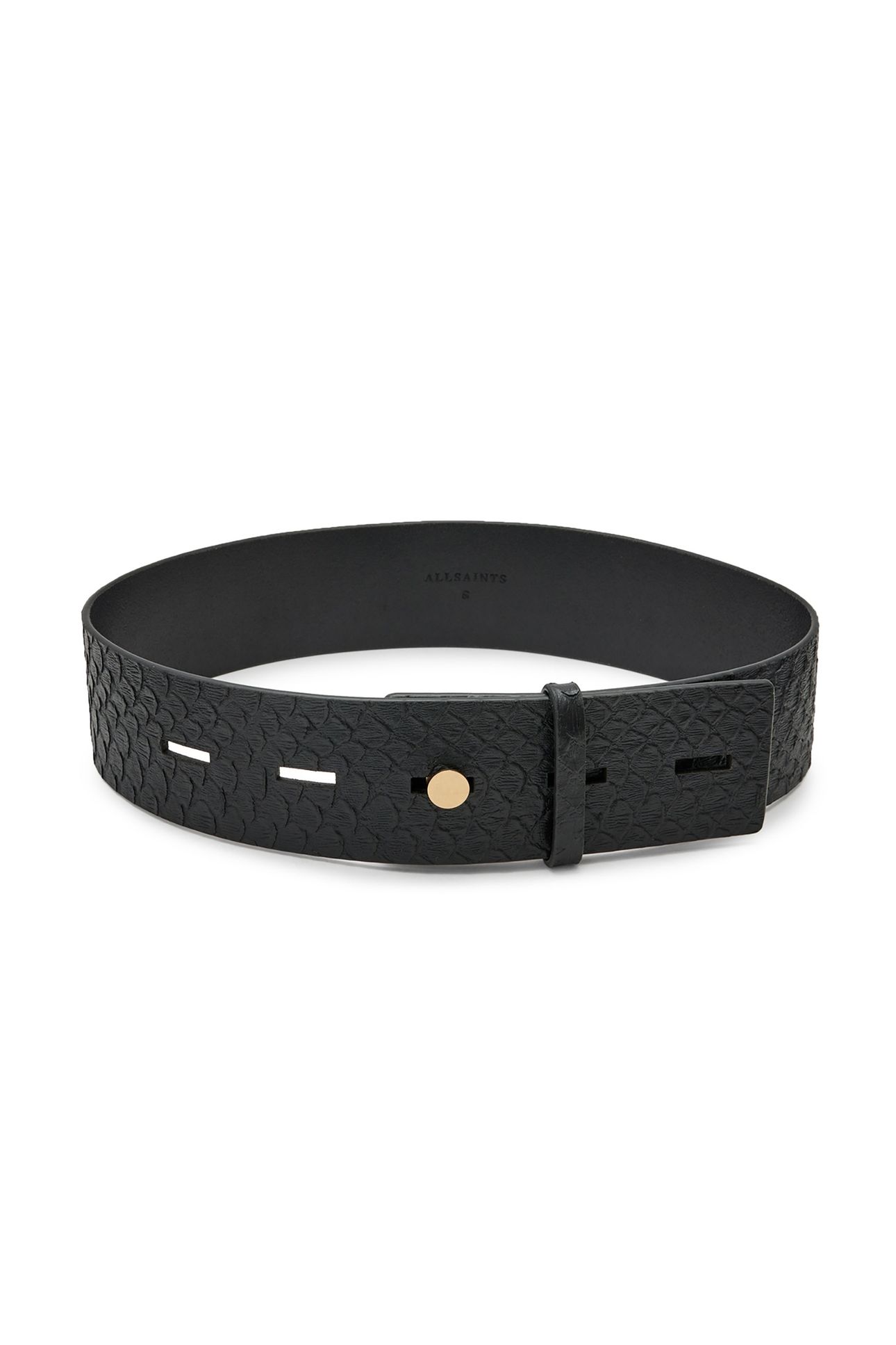 ANANTA STUDDED BELT BLACK/WARM BRASS 2