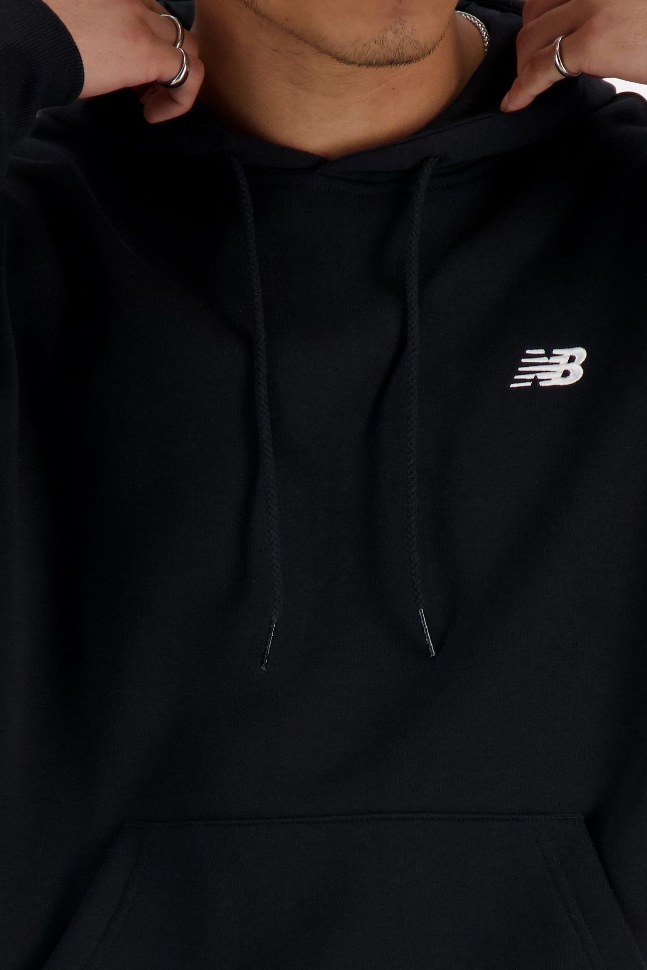 SPORT ESSENTIALS FLEECE HOODIE BLACK 4