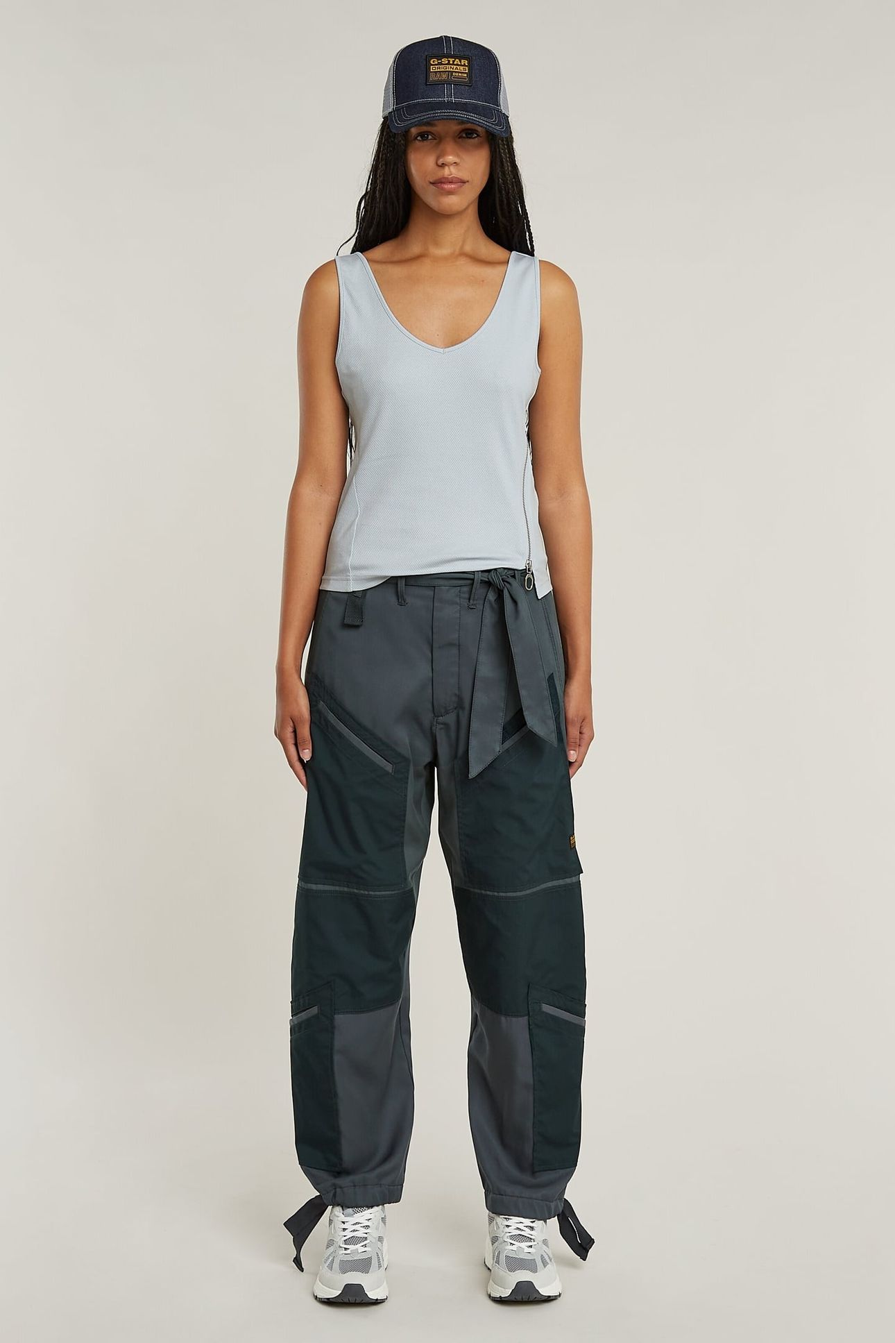 ASYMMETRICAL ZIP SLIM TANK TOP PLEIN AIR 1