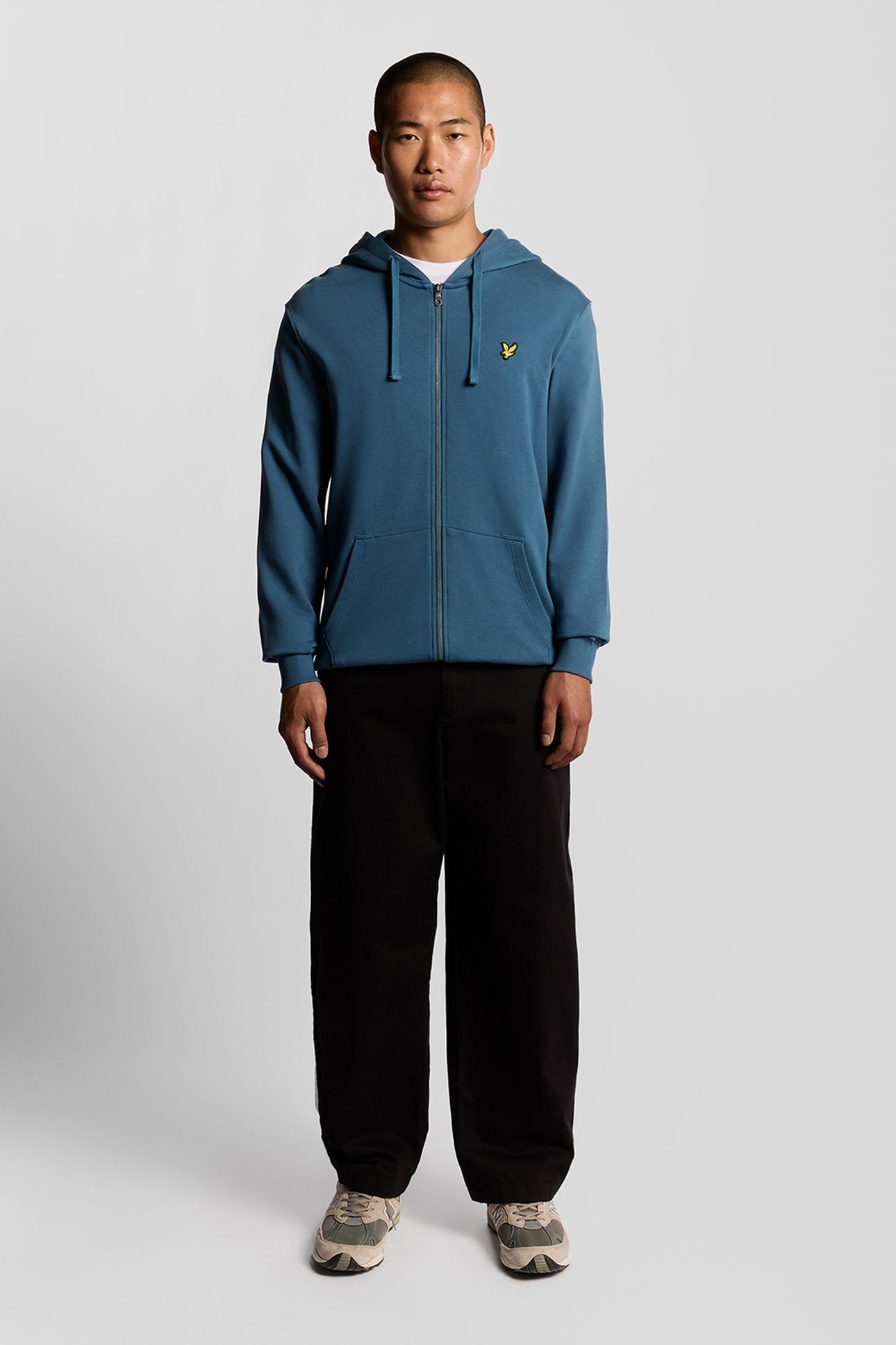 ZIP THROUGH HOODIE DEEP WATER 1
