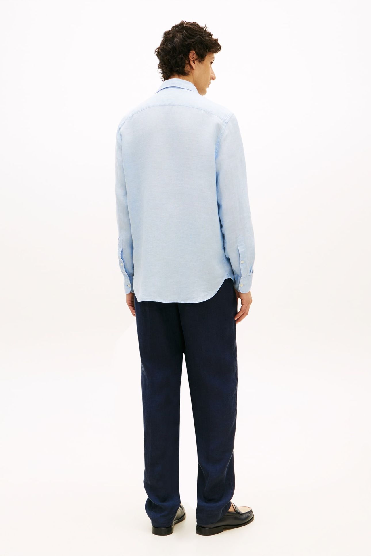 PIGMENT DYED LINEN SHIRT BREEZY BLUE 2