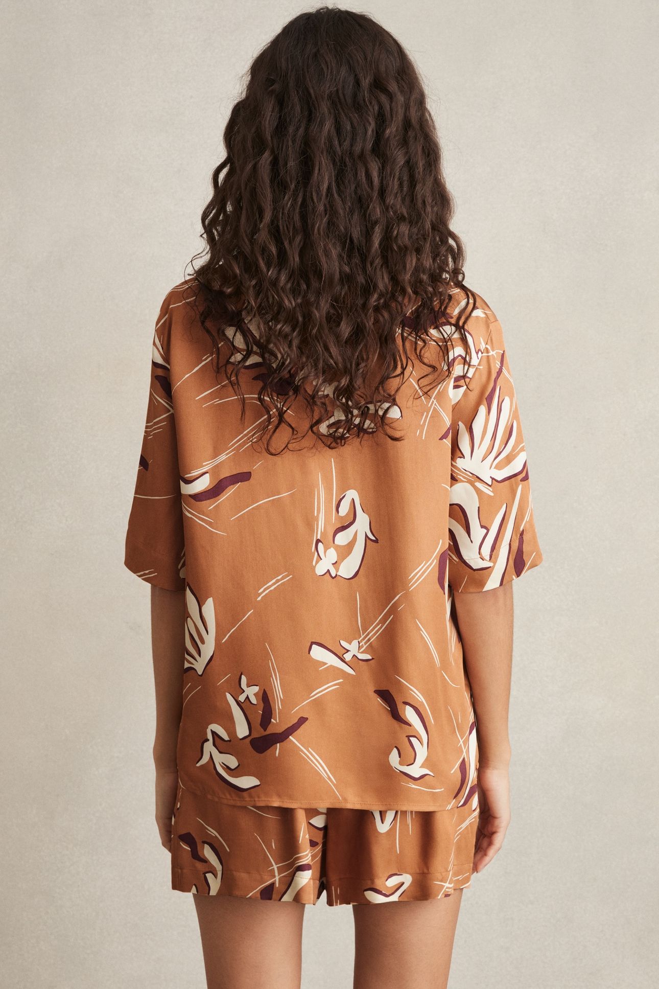 FLORAL PRINT TOP RUST 3