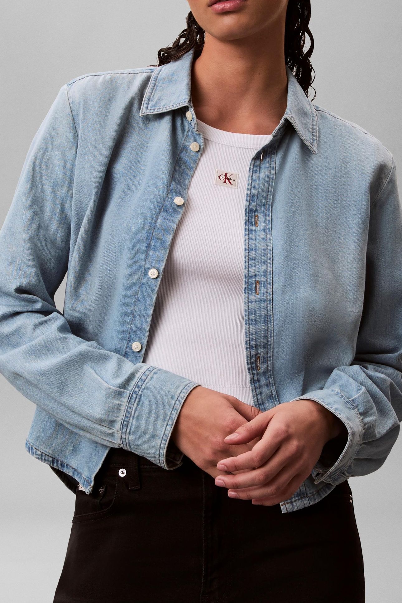 CROPPED LS SHIRT BRIGHTON BLUE 3