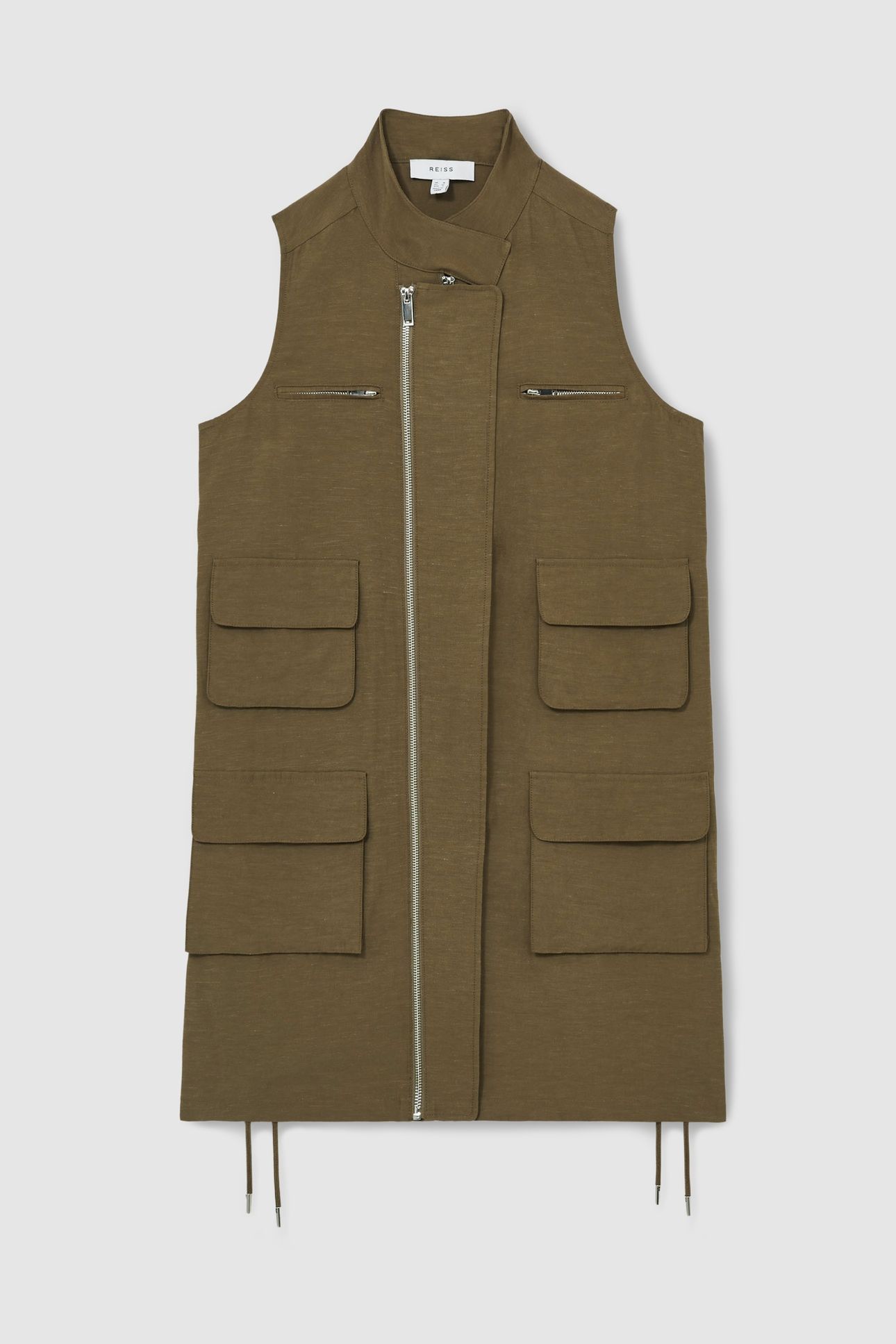 UTILITY LINEN DRESS KHAKI 5