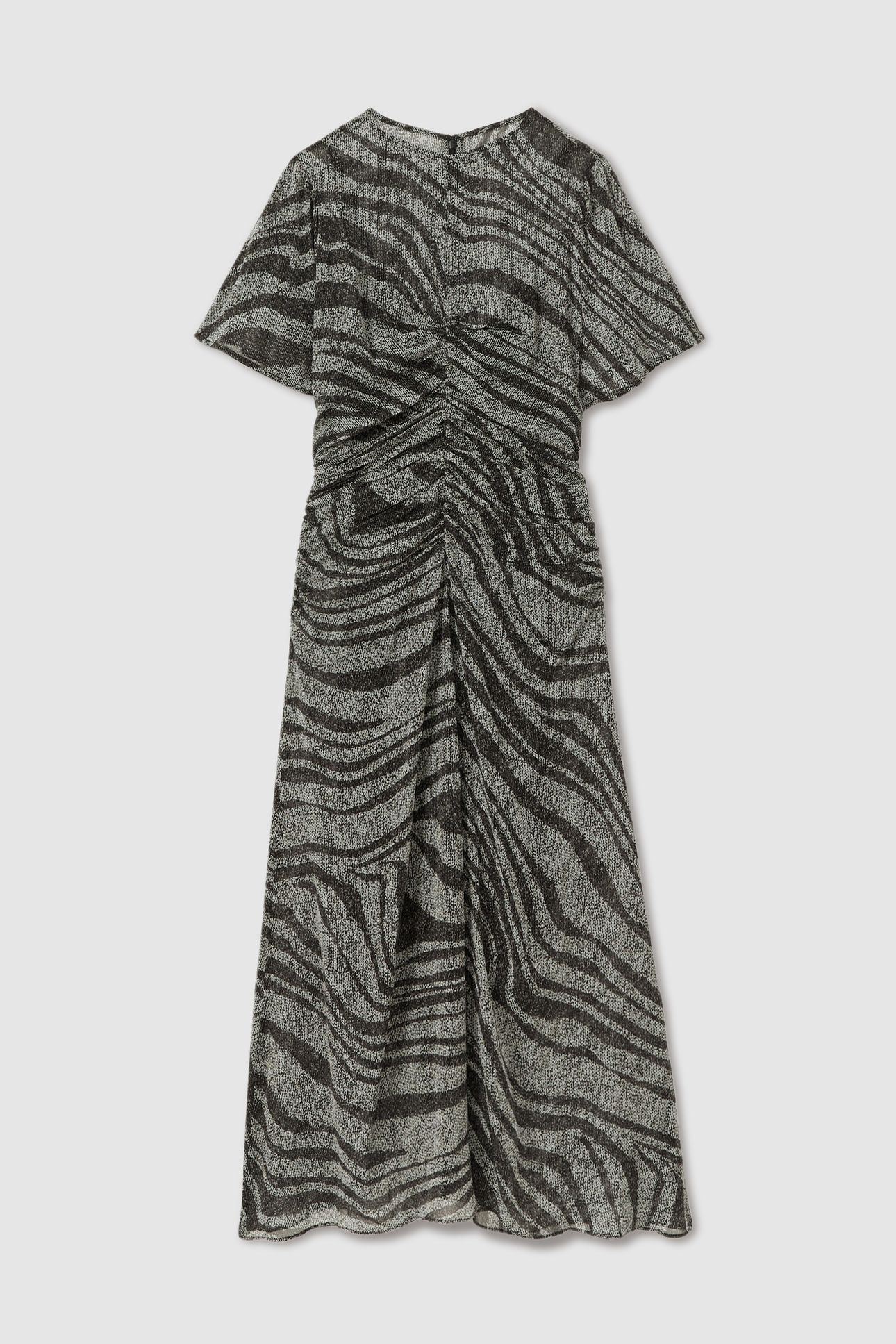 ANIMAL PRINTED MIDI DRESS BLACK/GREY 4
