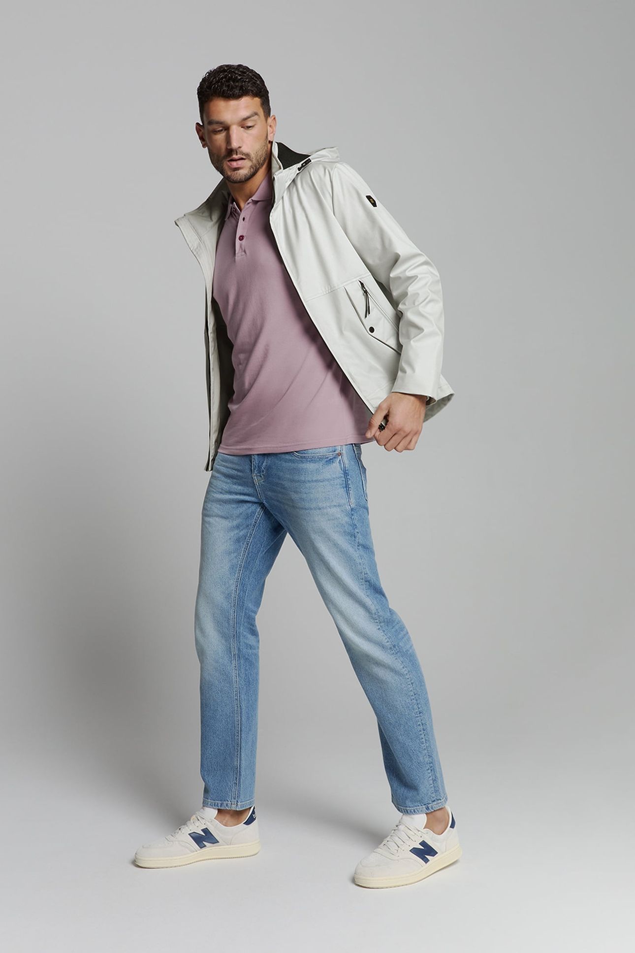 JACKET MID LONG HOOD DETACHABLE CHALK 3