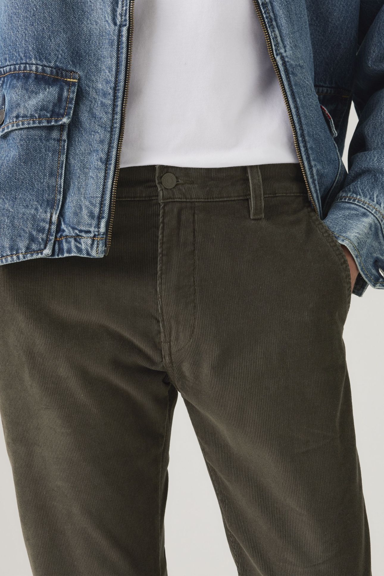 XX STANDARD TAPER CORDUROY CHINOS BROWN 6