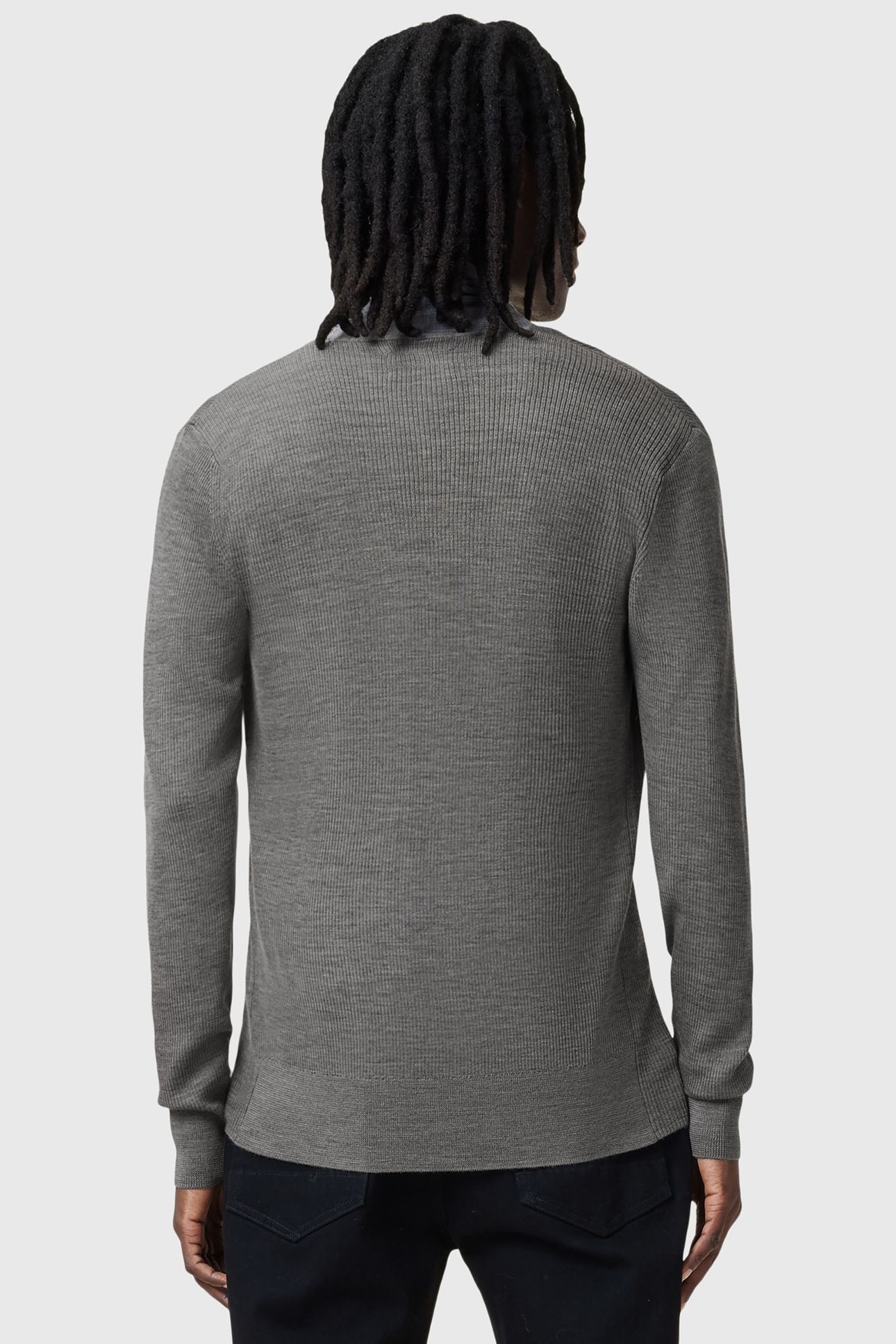 MODE MERINO OPEN CAR FOSSIL GREY 2