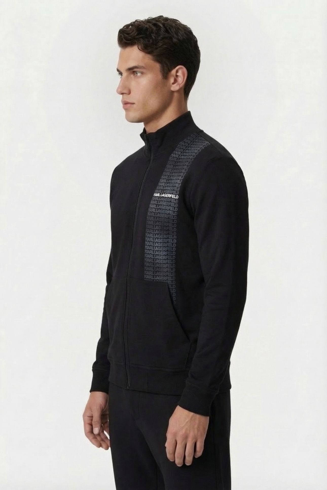 BLACK SWEAT ZIP JACKET 3