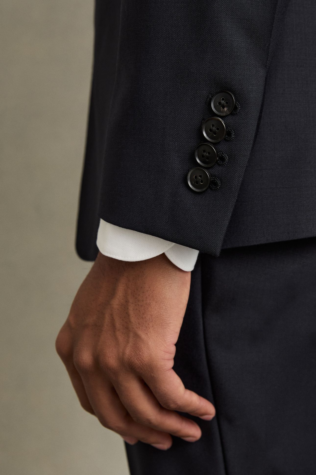 SB 2B NOTCH PLAIN WEAVE BLAZER NAVY 7