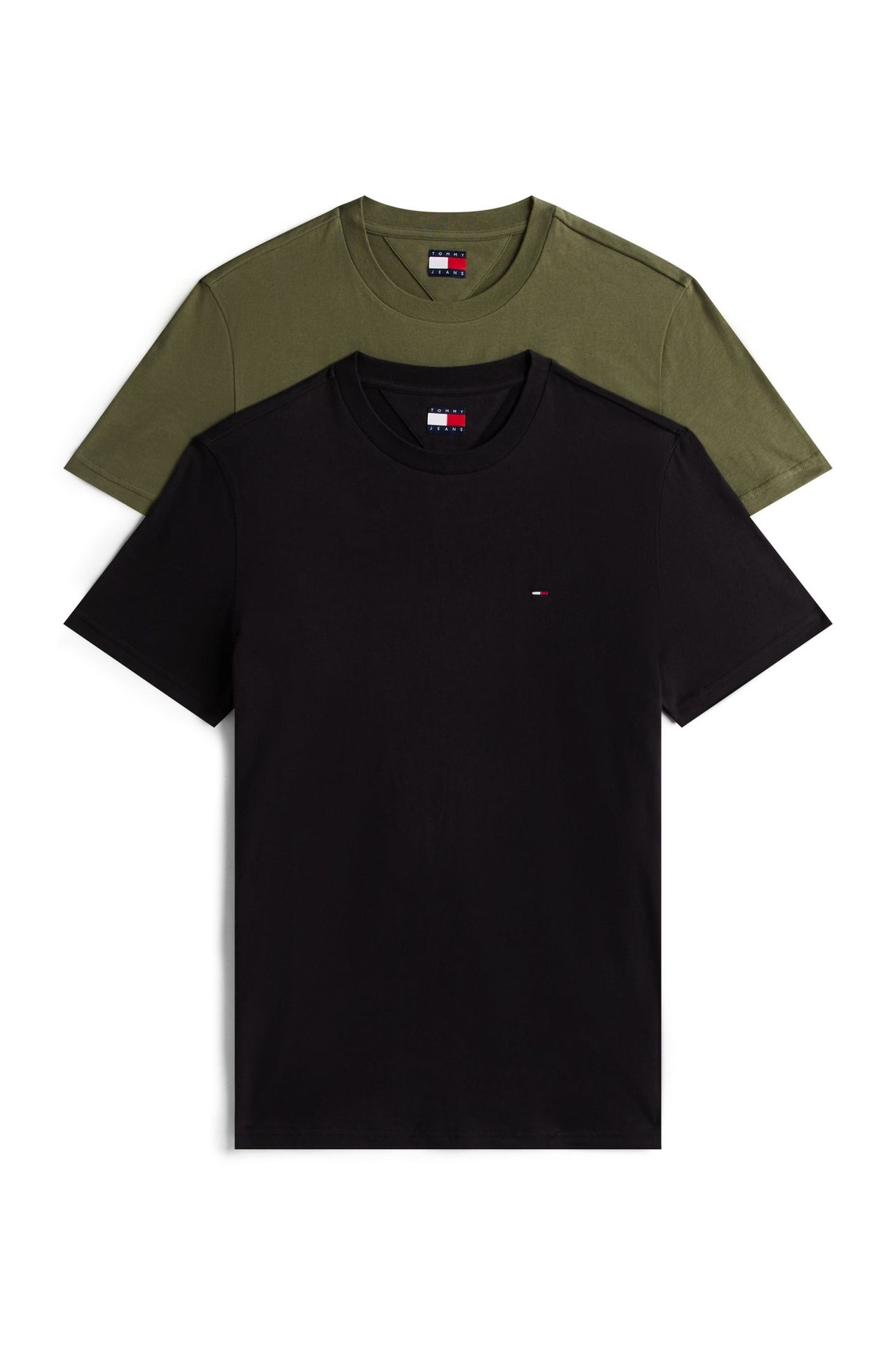 XSLIM 2-PACK JERSEY T-SHIRTS BLACK/DARK GREENERY 1