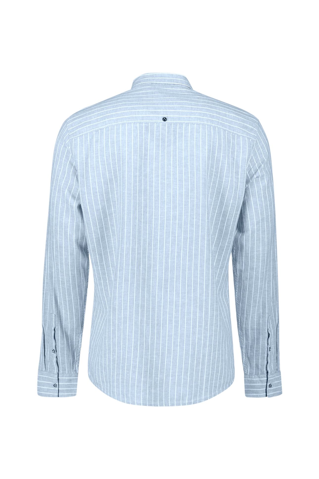 SHIRT STRIPE WITH LINEN BLUE 2