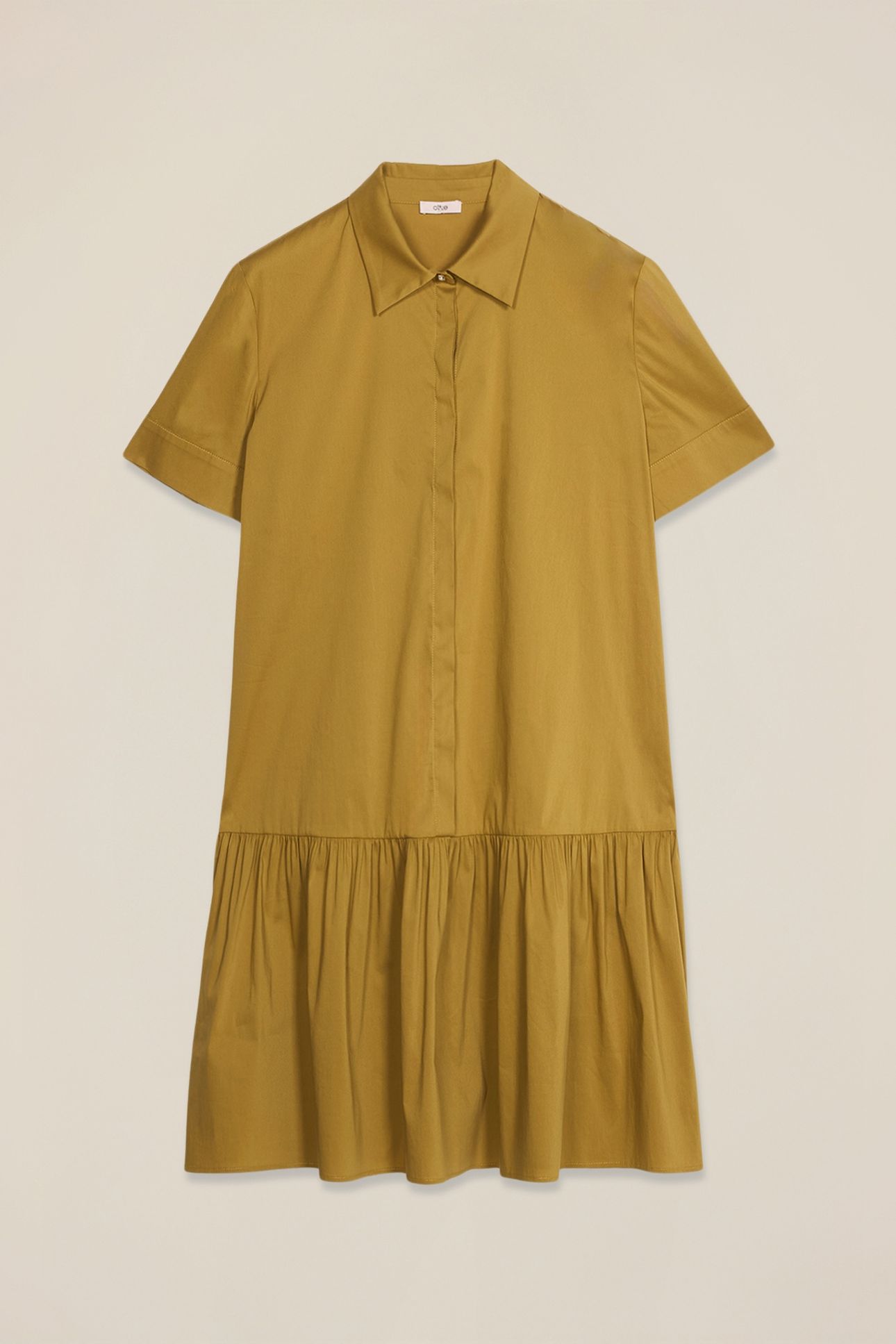 SHIRTDRESS WITH RUFFLE GREEN 4