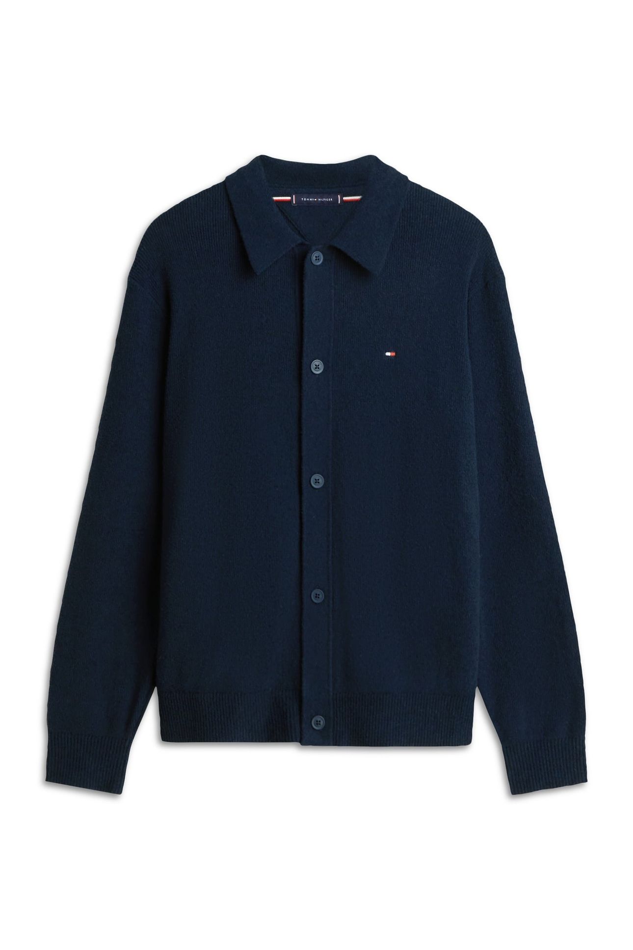 TEXTURED POLO CARDIGAN DESERT SKY 5