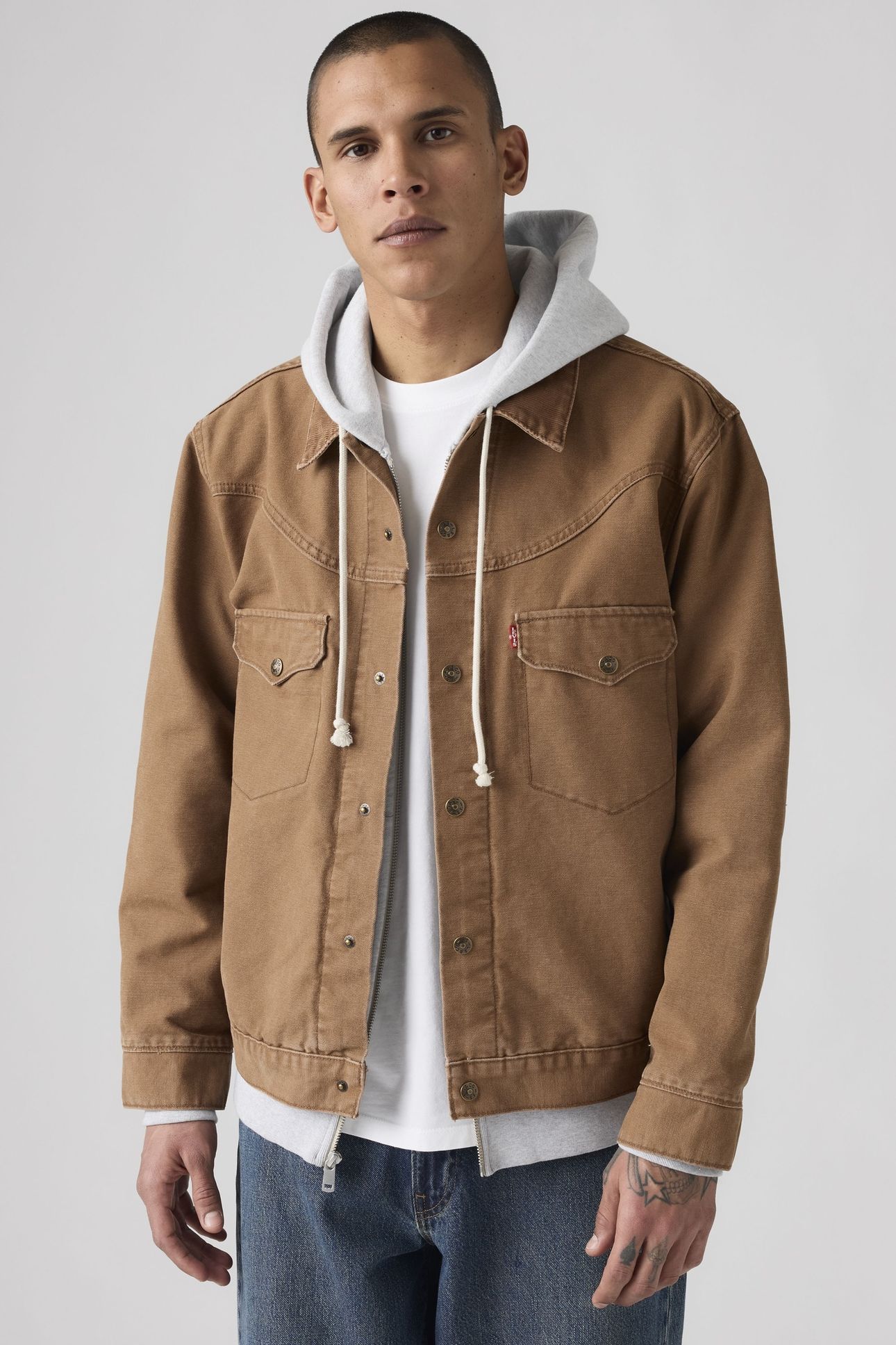 WESTERN SHORTHORN TRUCKER JACKET BROWN 2