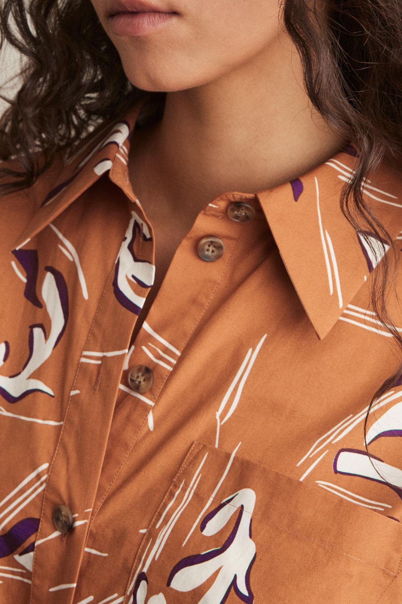 FLORAL PRINT DRESS RUST 5