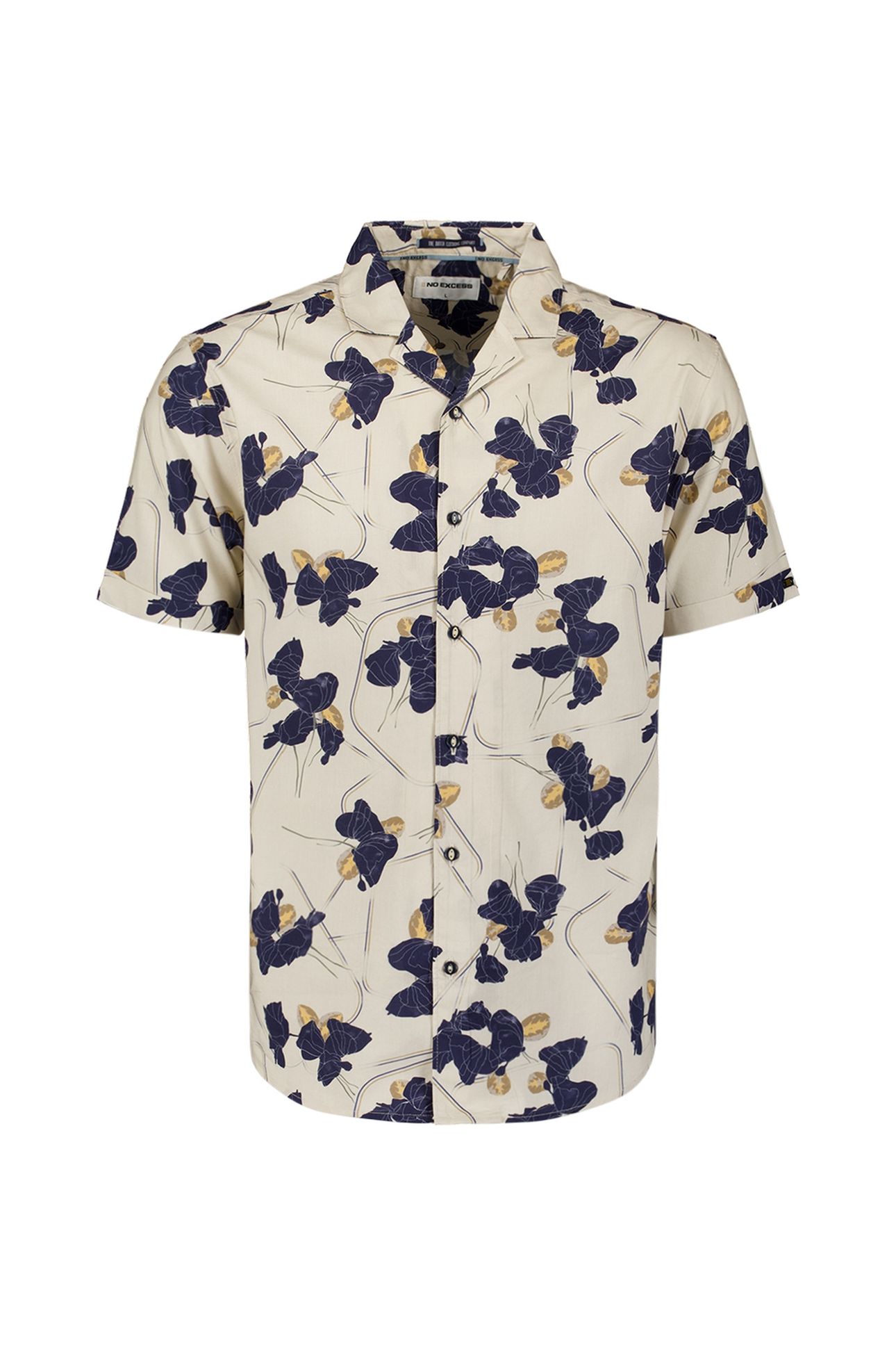 SHIRT SHORT SLEEVE REVERS COLLAR ALLOVER PRINTED CEMENT 4