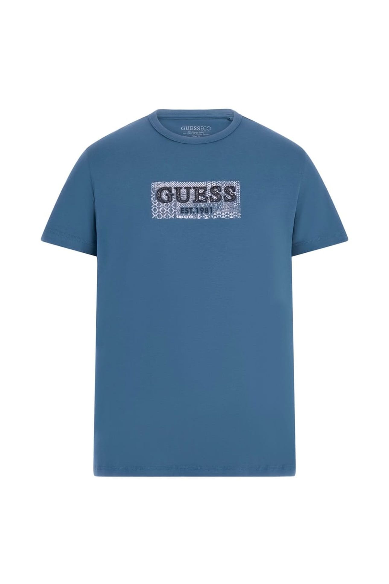 GUESS ECO SS CN GUESS BOX TEE PETROLEUM 9
