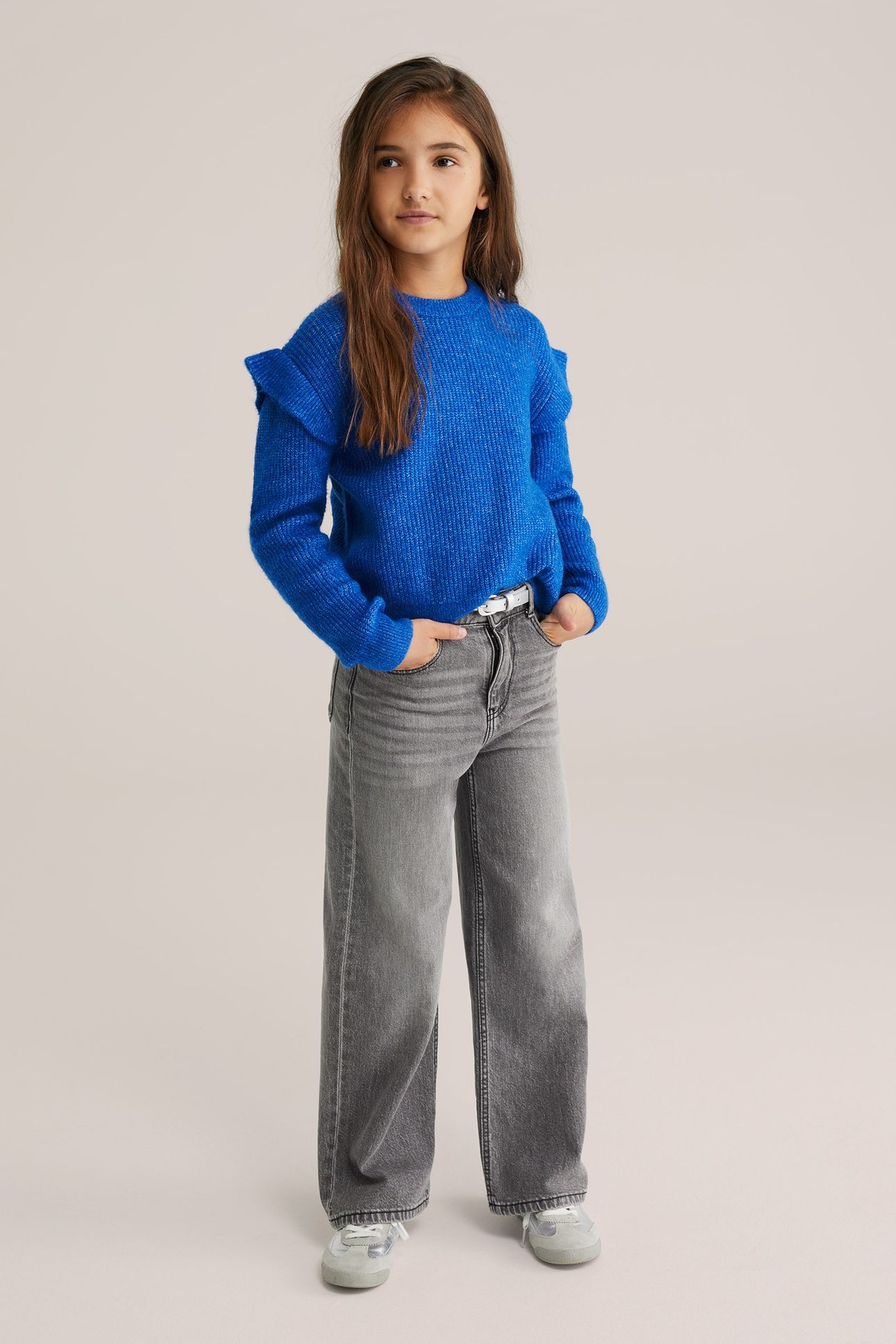 KNITTED PULLOVER COBALT BLUE 1