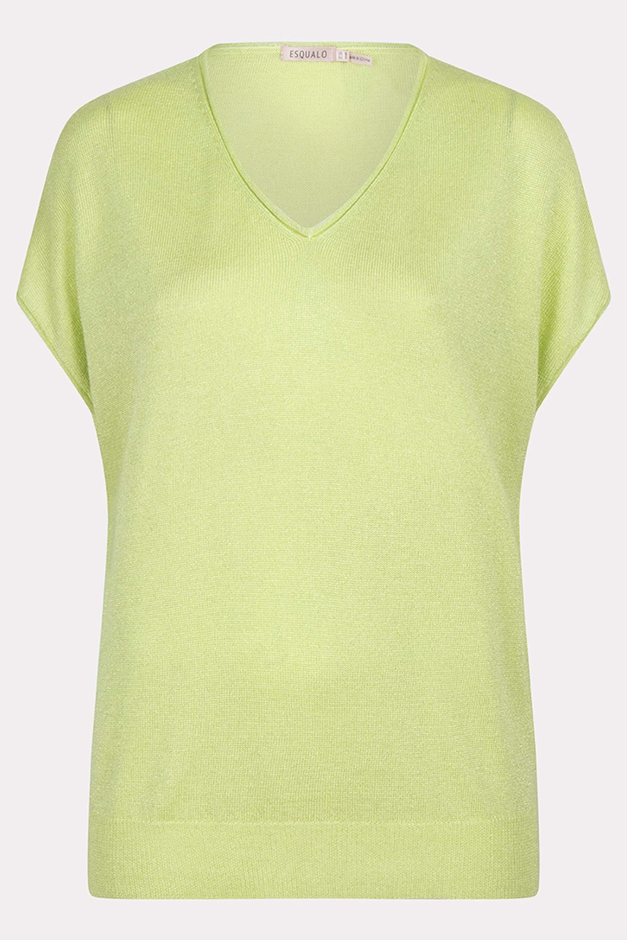 SWEATER BATWING V-NECK LUREX APPLE GREEN 5
