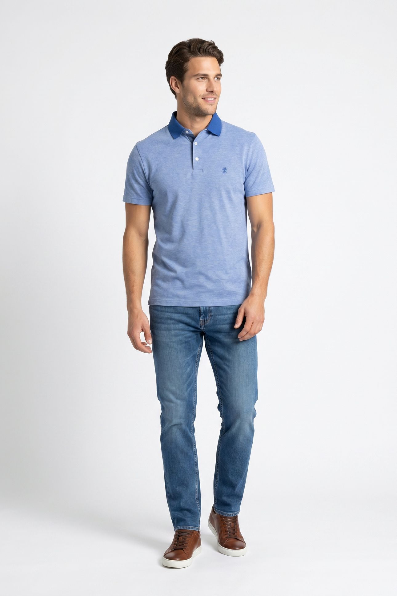 LUX JASPE PIQUE CF SS BLUE 2