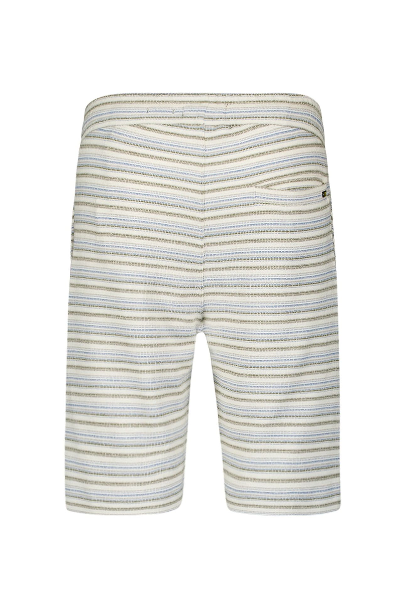 SHORT JERSEY MULTI COLOURED JACQUARD SLUB STRIPE DEEP BLUE 5