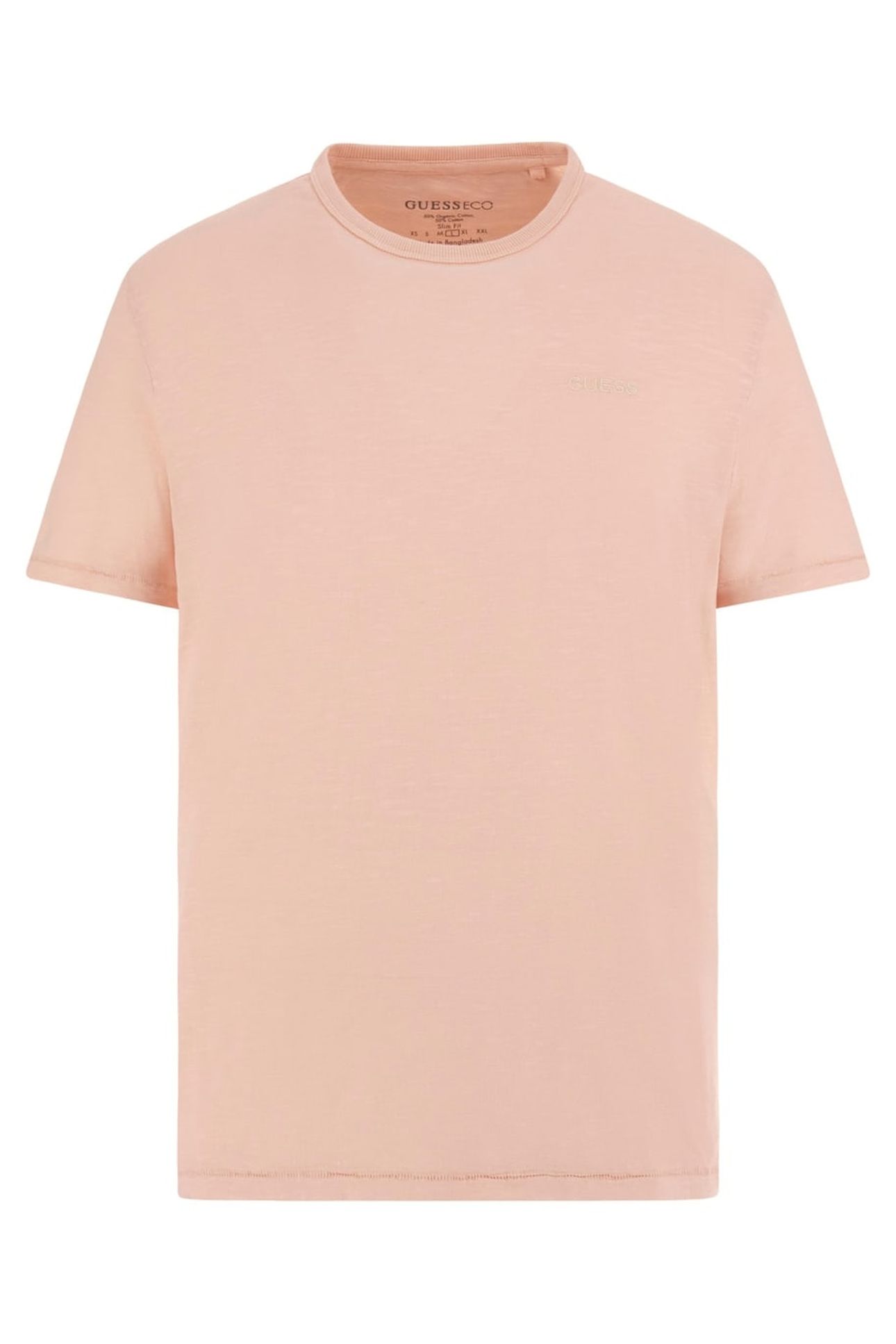 GUESS ECO SS CN DYED EMBRO TEE MELLOW PINK 1