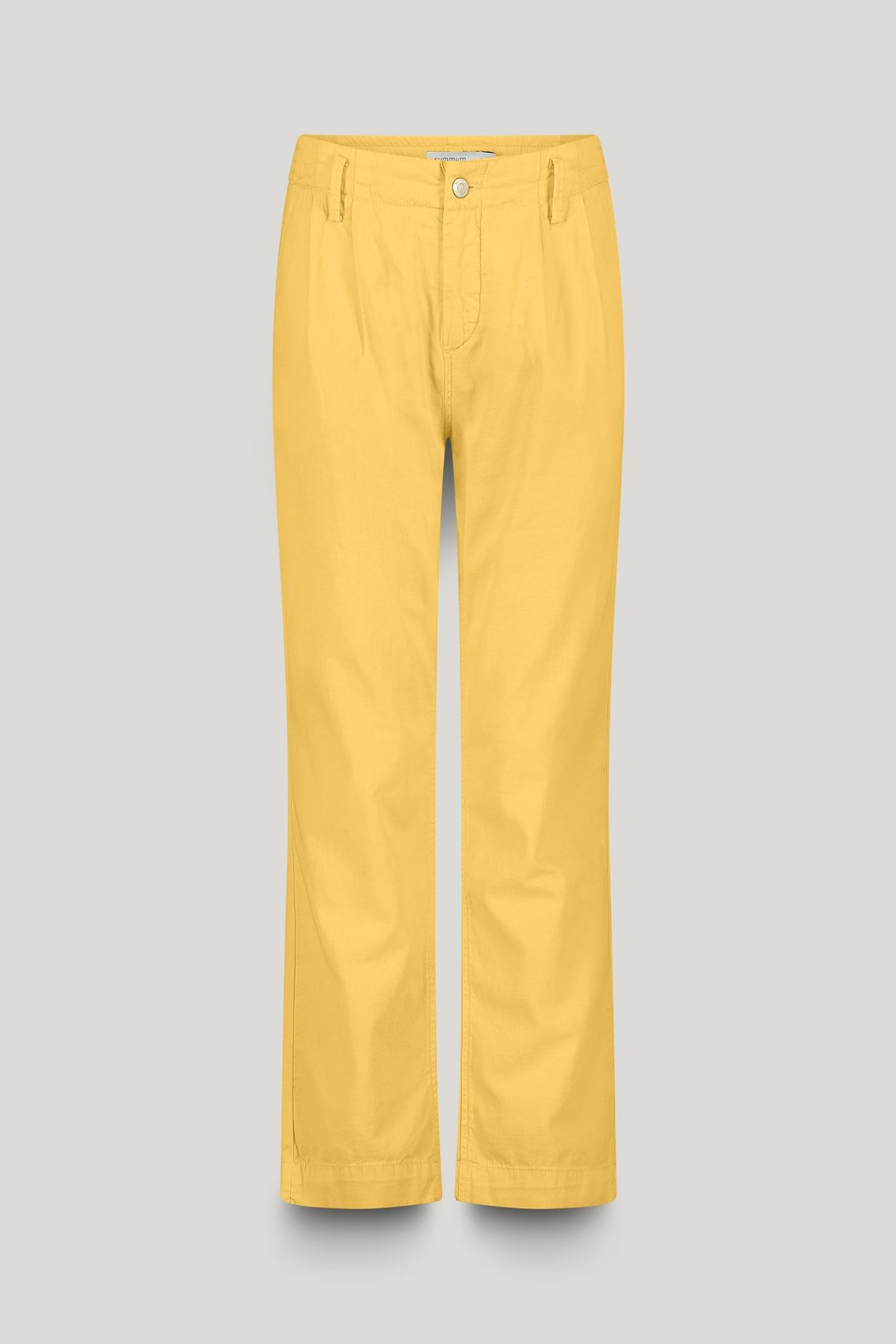 TAPERED CHINO COTTON LINEN TWILL YELLOW 4