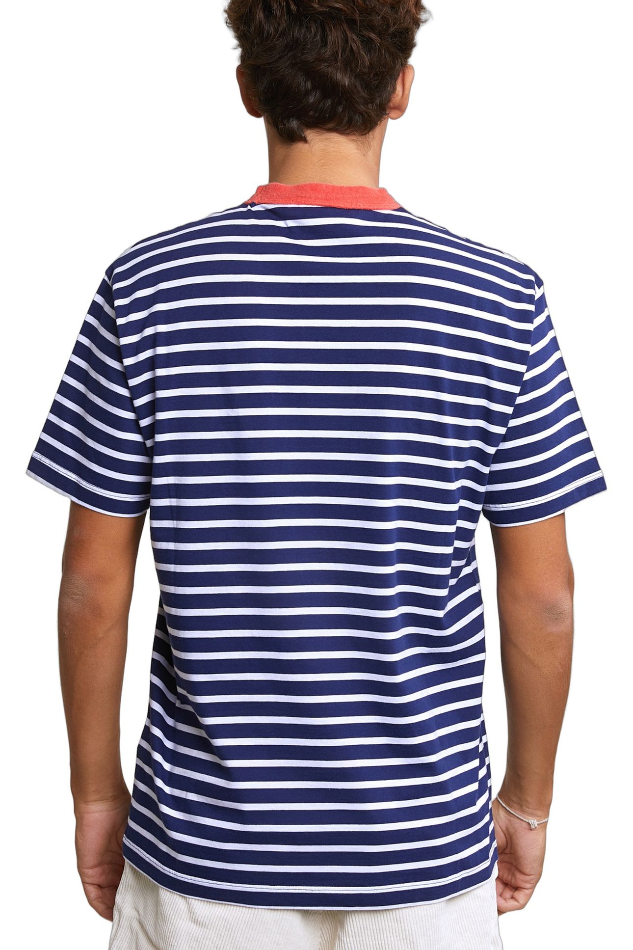 LOOSE FIT STRIPED T-SHIRT ROYAL BLUE/WHITE 3