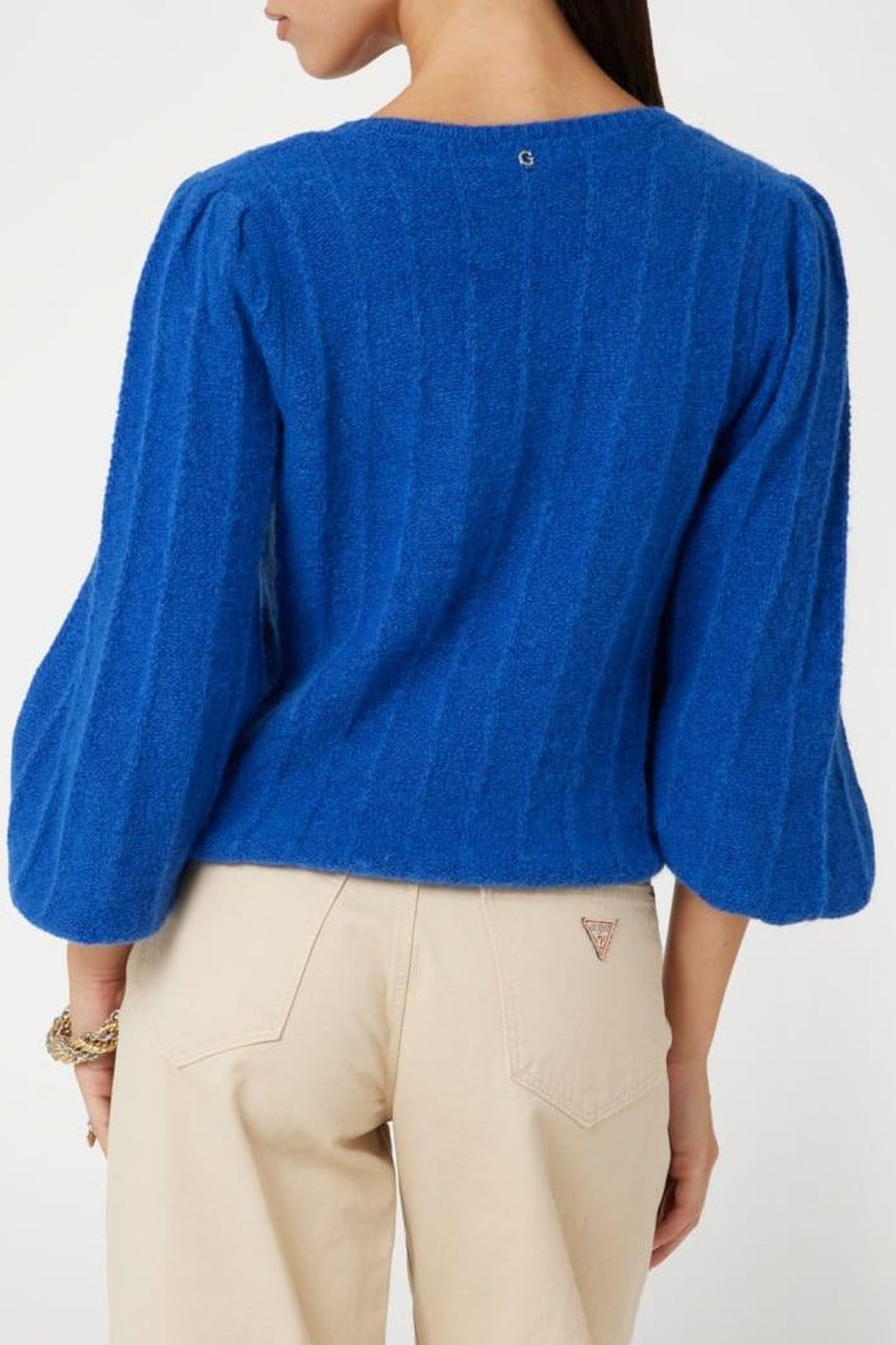 GUESS ECO LS VN MADELINE TEXTU SURFING BLUE 3