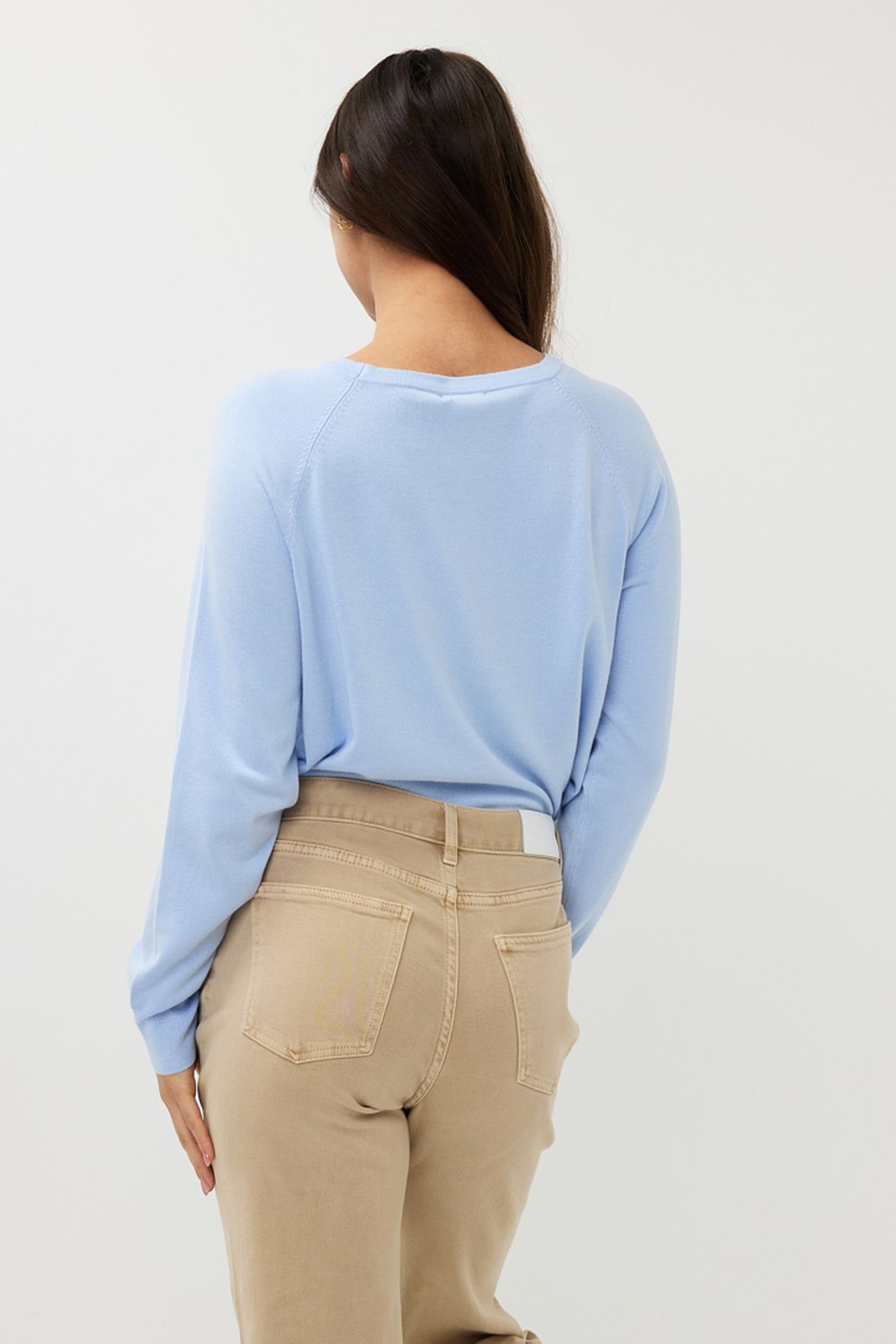 SWEATER RAGLAN BASIC KNIT SKY BLUE 4
