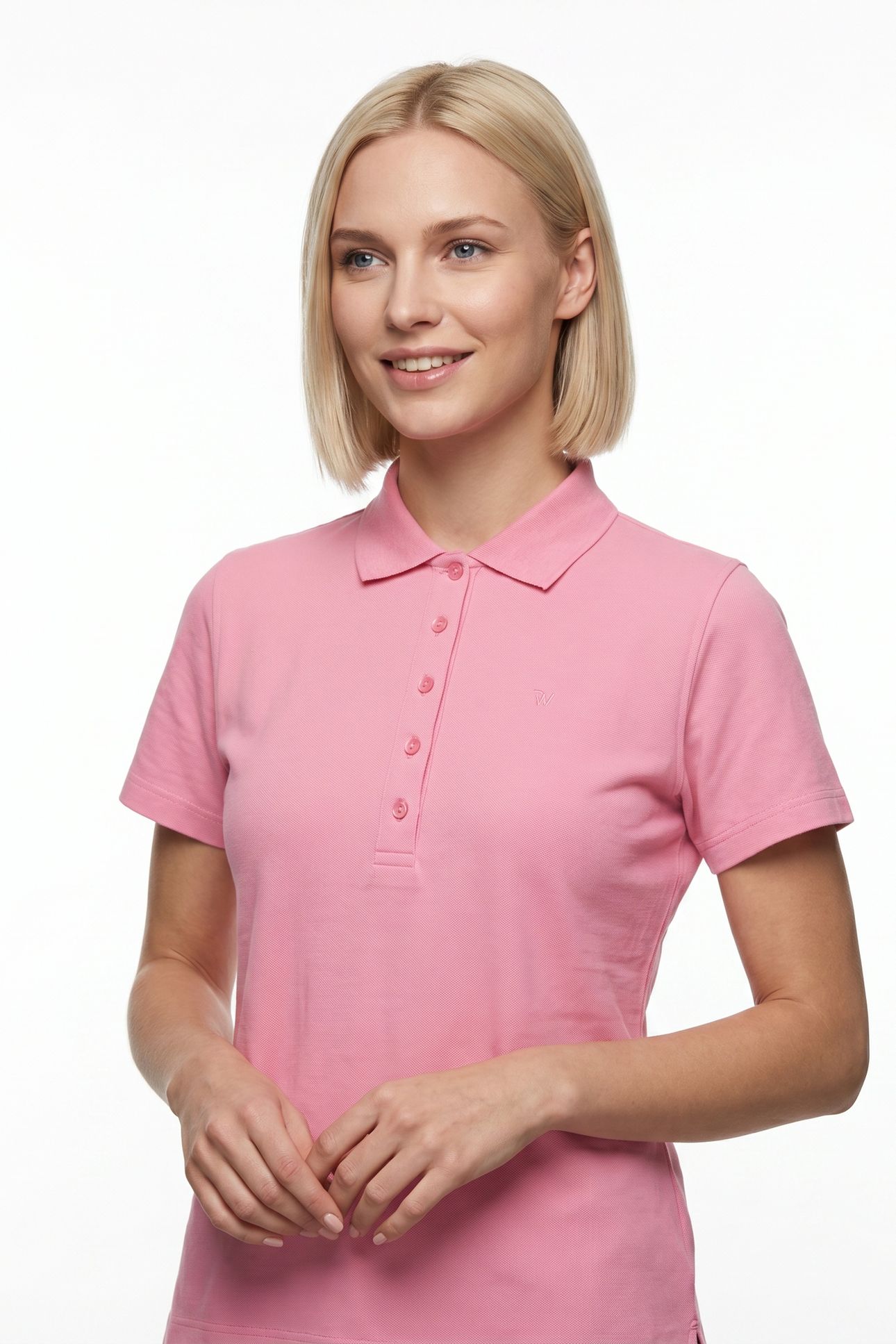BASIC POLO PIQUE SS PINK 1