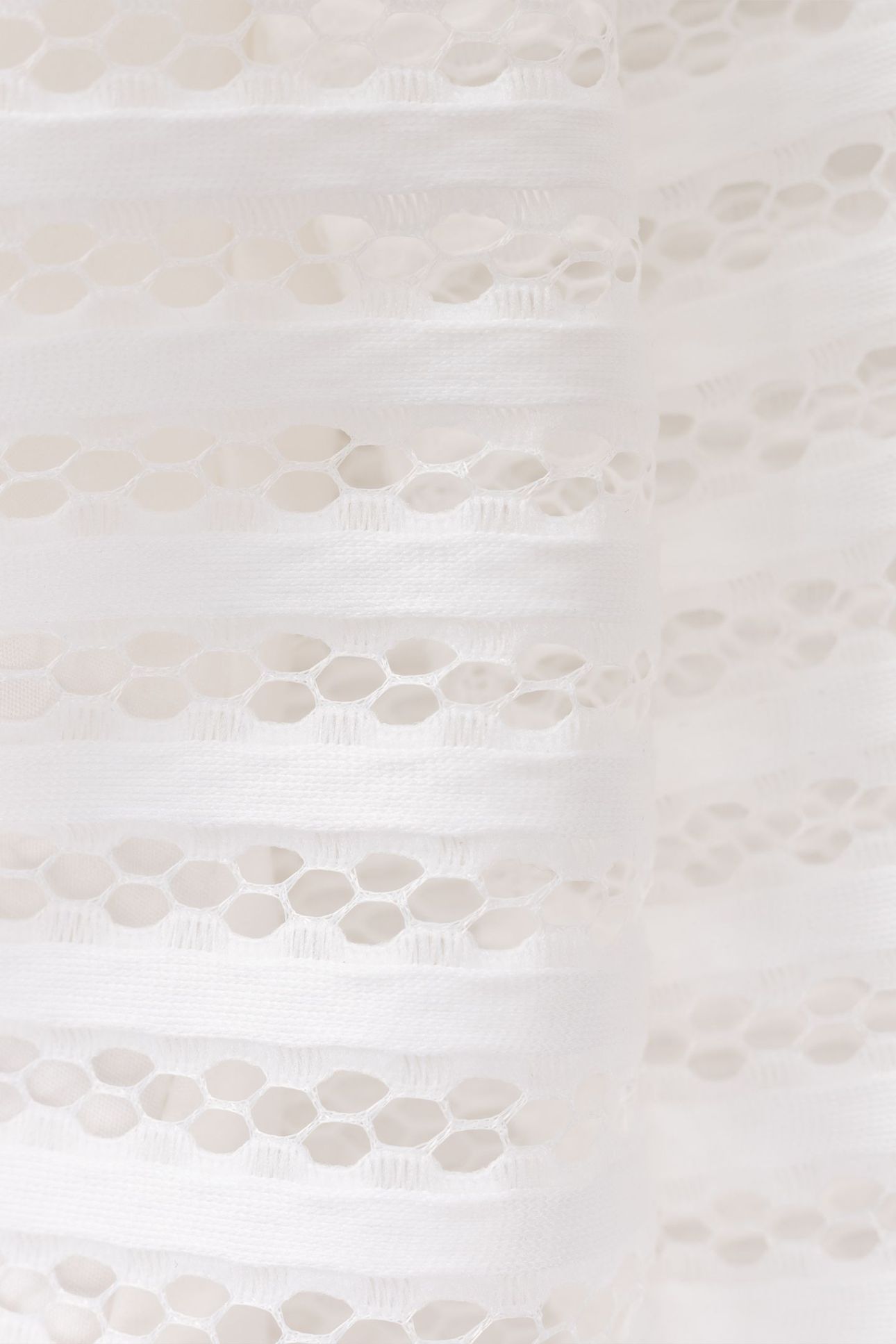 WHITE SKATER SKIRT WITH OPENWORK LACE STRIPES 7