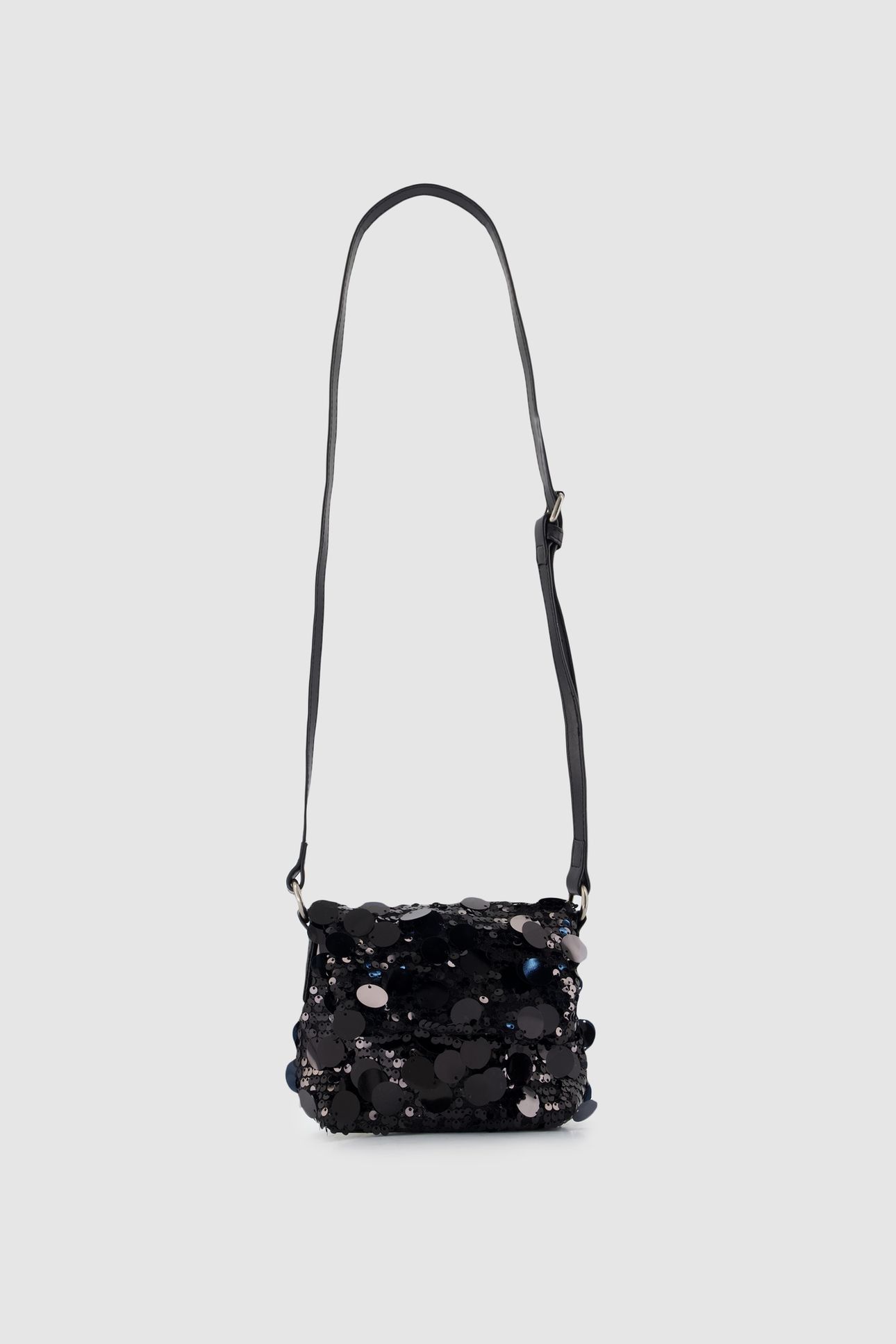 BLACK SEQUINS EMBROIDERY HANDBAG 2